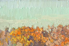 Pond at the Sukhanovo estate, impressionist, painting, Oil on canvas 20 x 30 cm