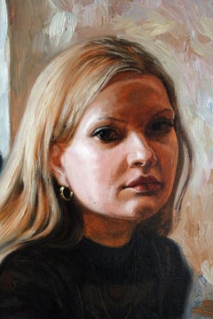 Retrato de Olga Nikolaevna Zlatoverjovnikova Pintura realista 2002 Enmarcado