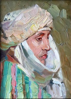 Portrait of Rustem Faitovich Khuzin Impressionist portrait painting Framed New