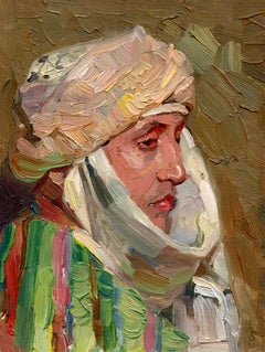 Retrato de Rustem Faitovich Khuzin Cuadro retrato impresionista Enmarcado Nuevo