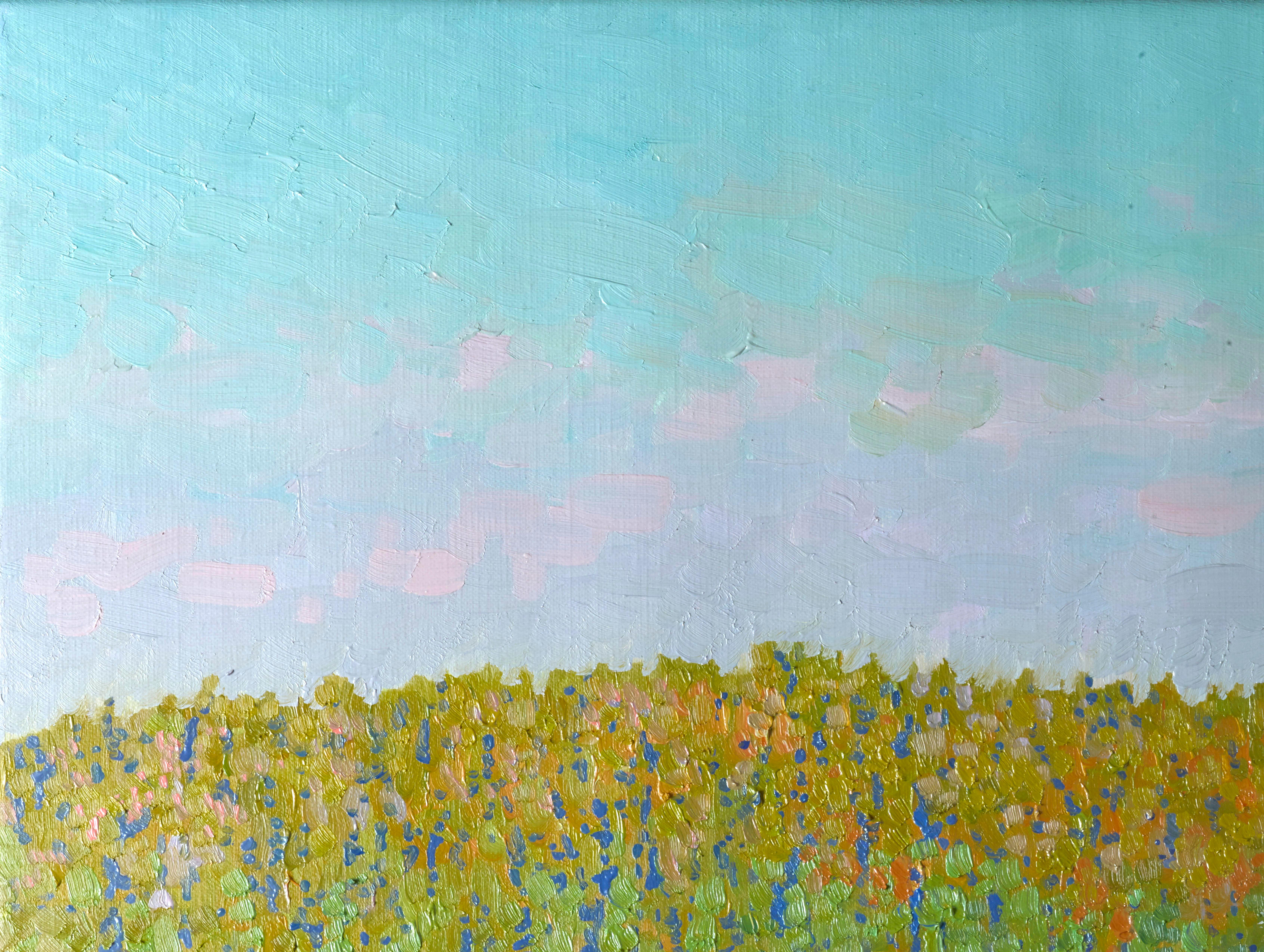 Soirée tranquille. La rivière Kynok. - Painting de Simon Kozhin