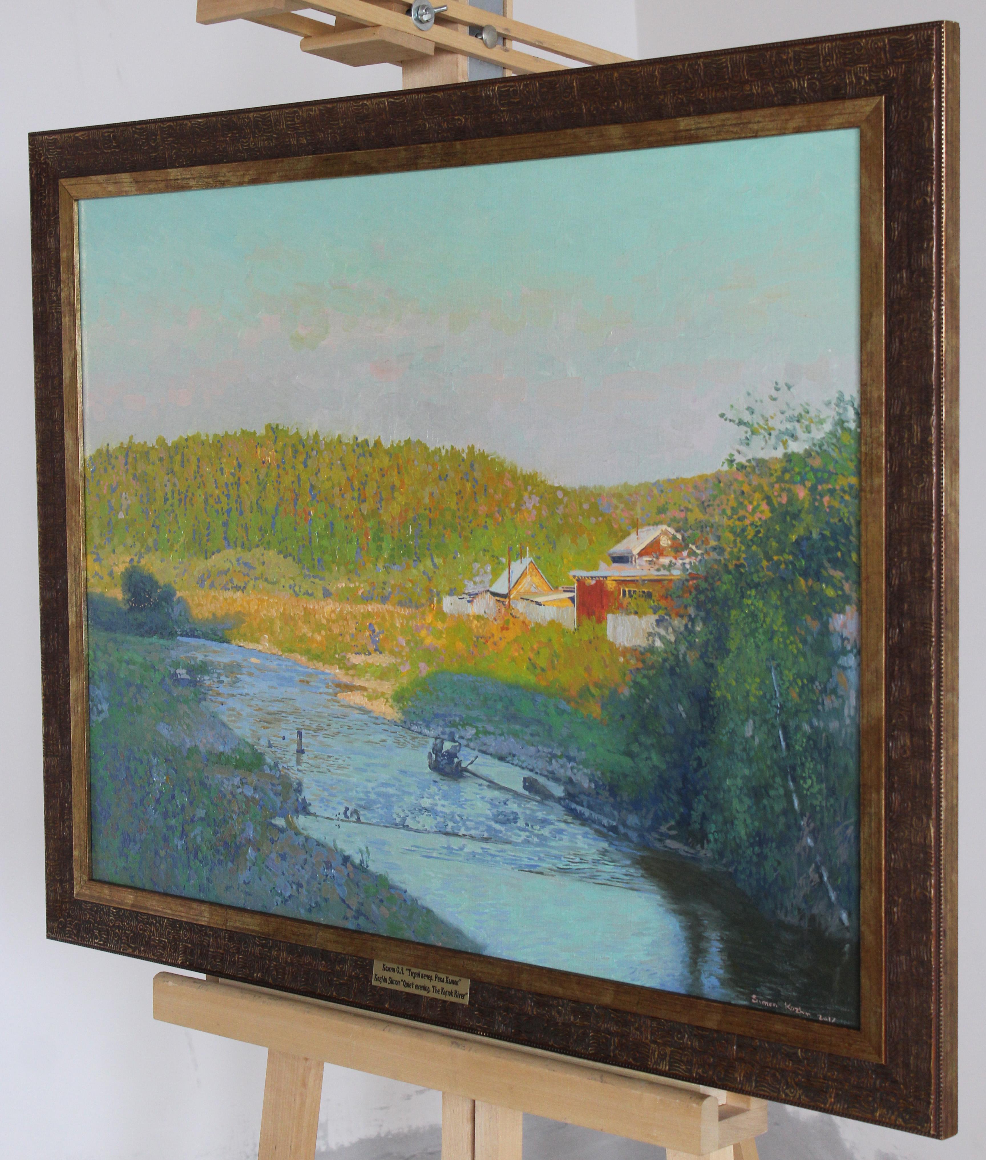 Soirée tranquille. La rivière Kynok. en vente 3