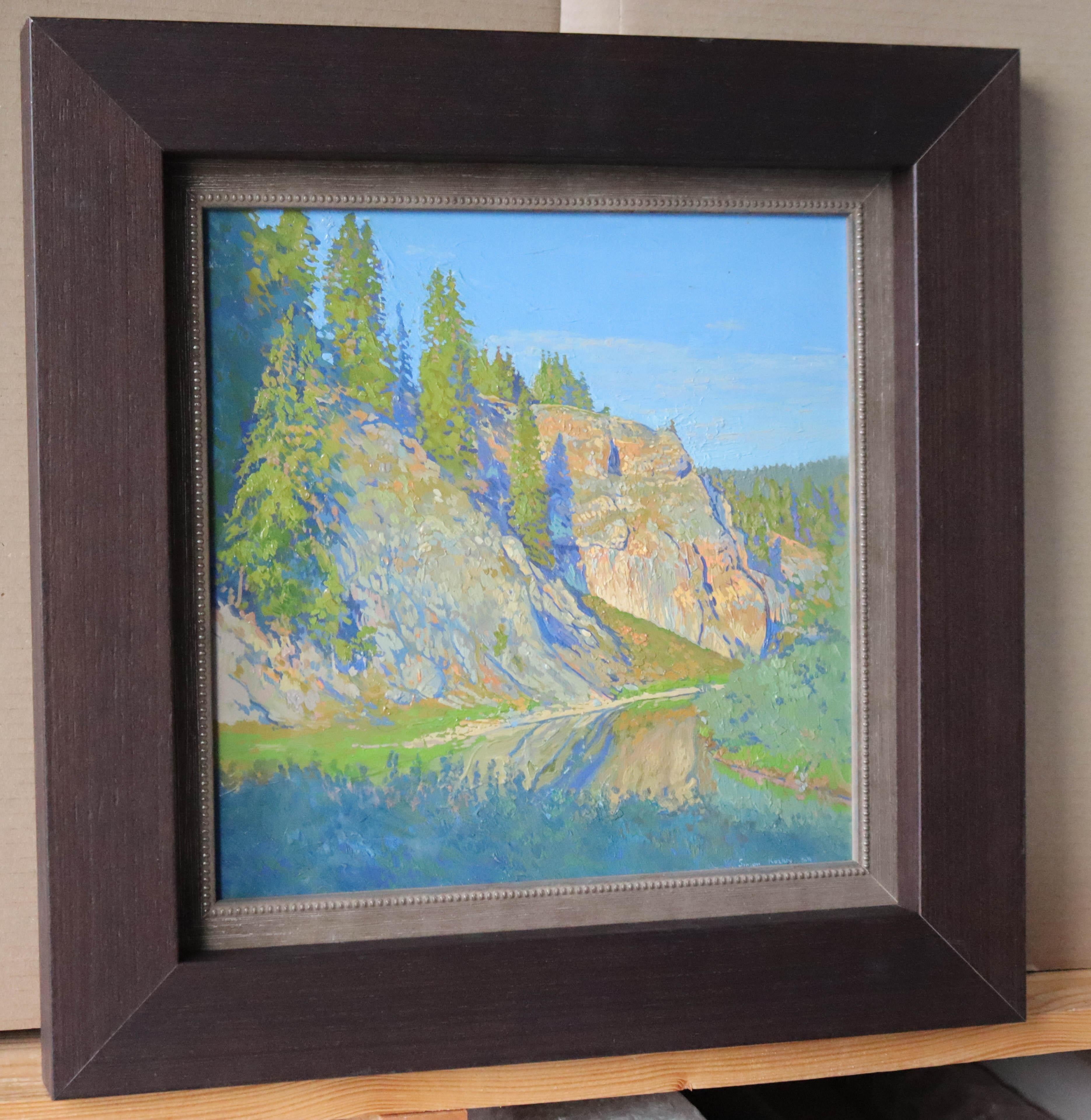 Rocky shores. Chusovaya River. Golden sunset For Sale 3
