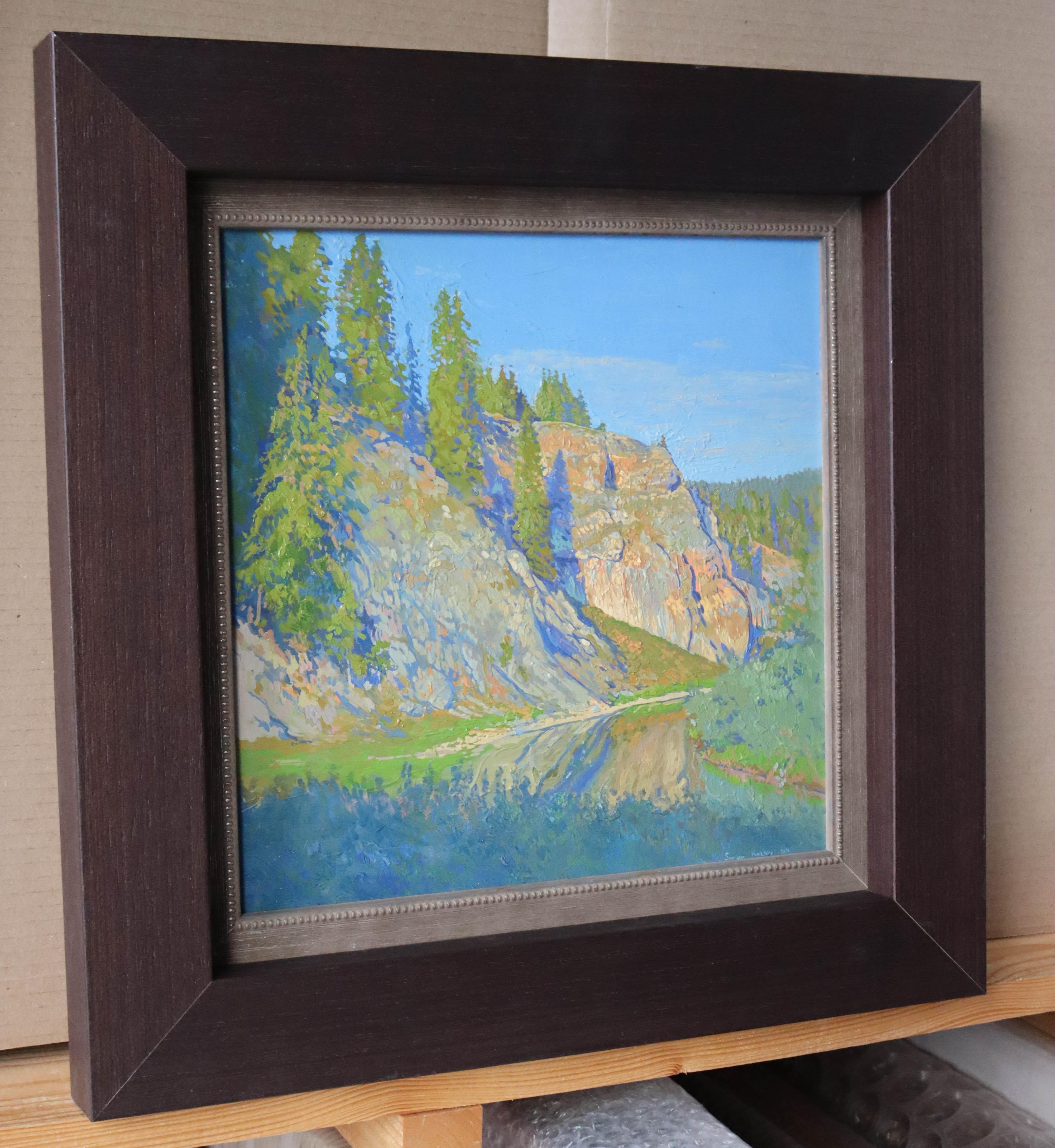 Rocky shores. Chusovaya River. Golden sunset For Sale 4