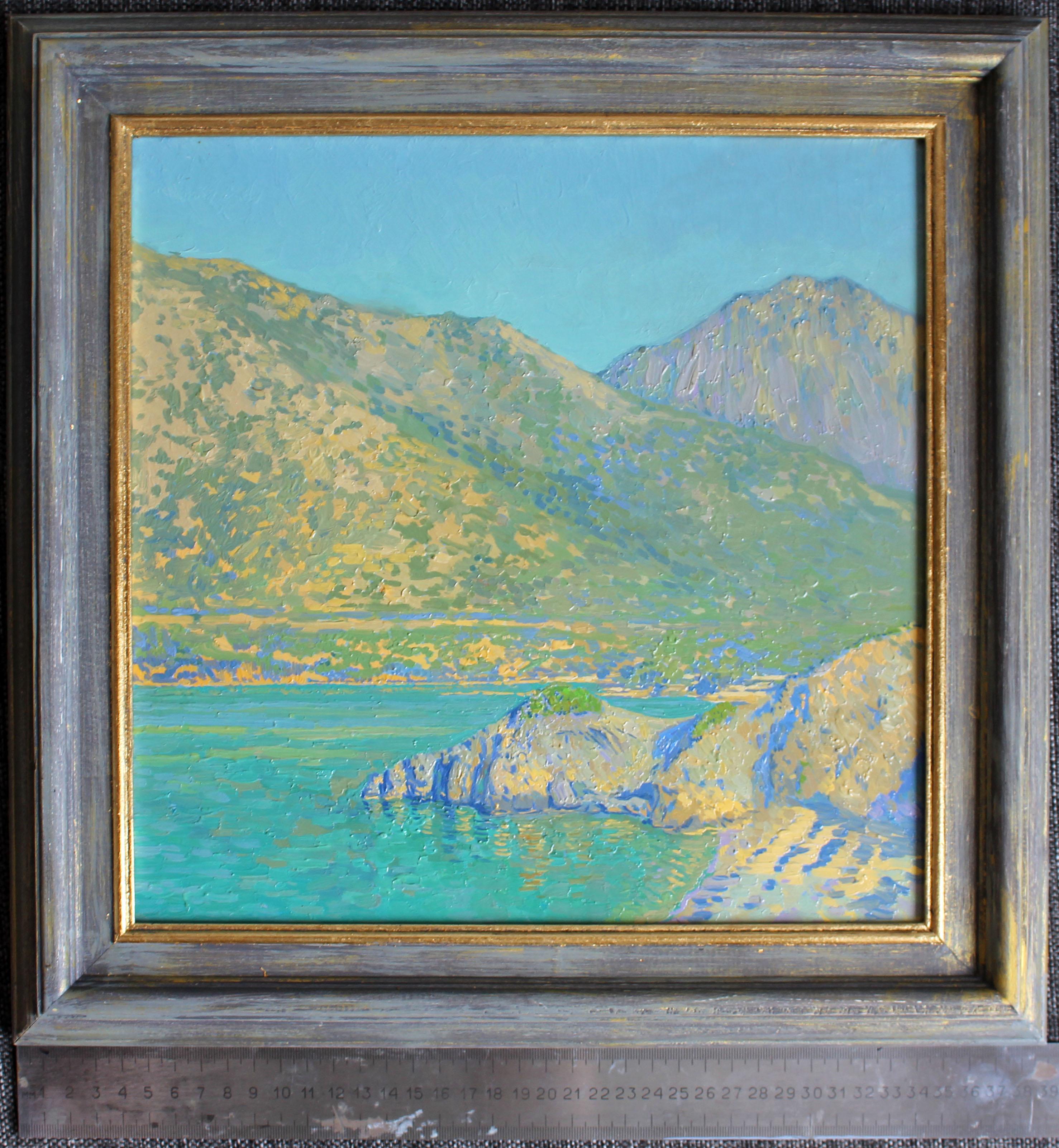 Rocky shores, Pleinair Impressionist Oil Painting by Simon Kozhin For Sale 9