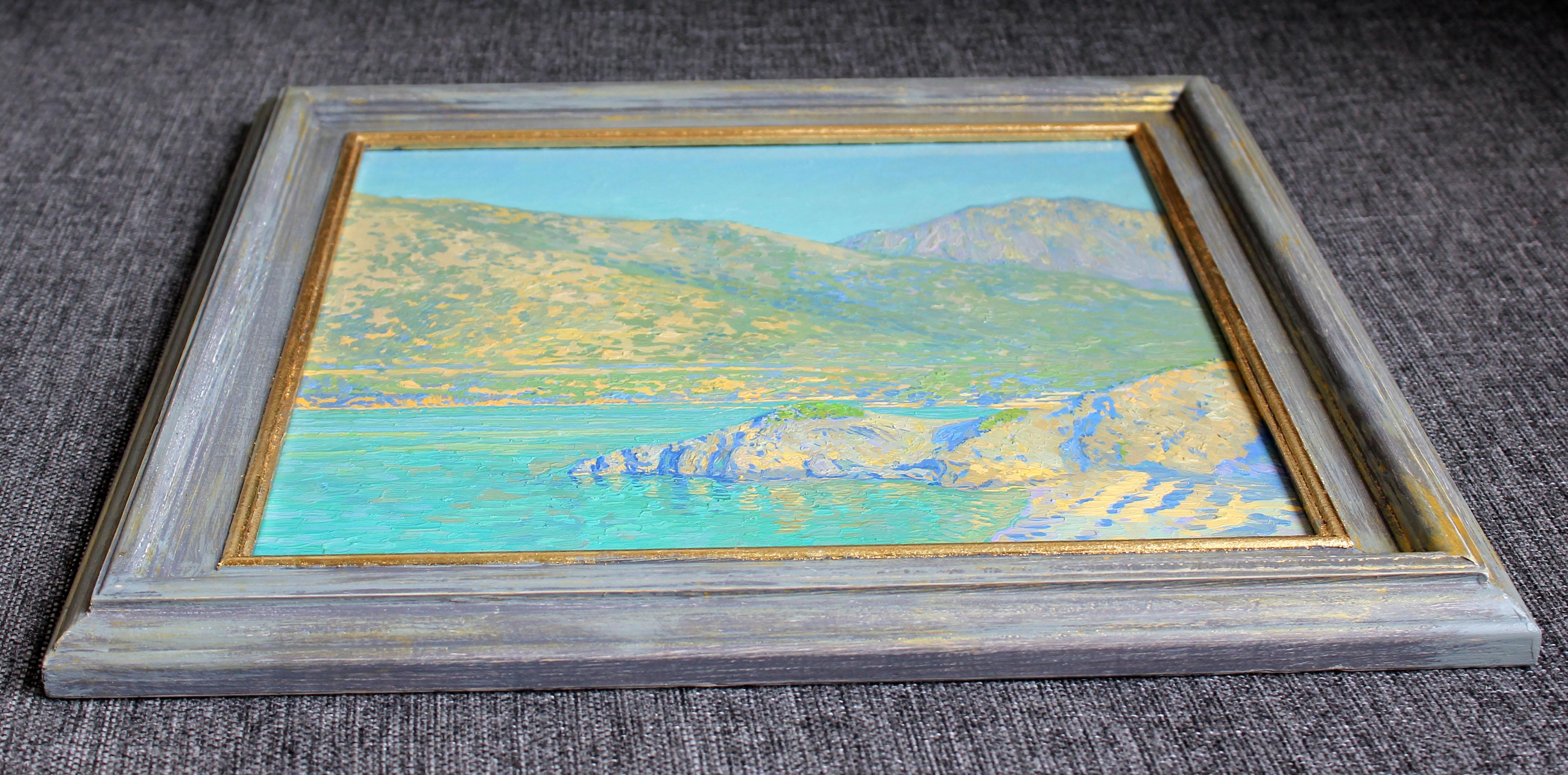 Rocky shores, Pleinair Impressionist Oil Painting by Simon Kozhin For Sale 13