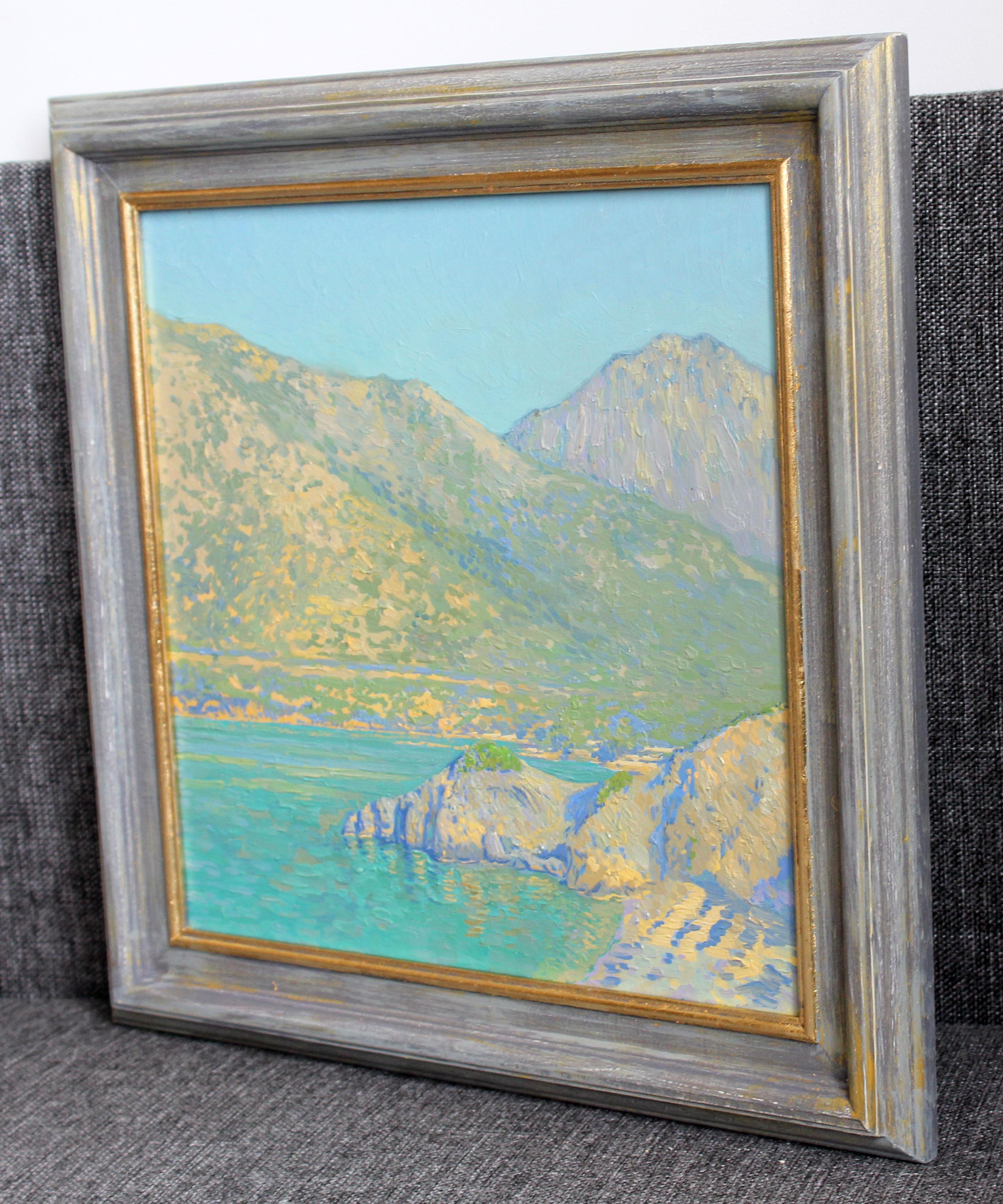 Rocky shores, Pleinair Impressionist Oil Painting by Simon Kozhin For Sale 6