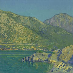 Rocky shores, Pleinair, impressionistisches Ölgemälde von Simon Kozhin