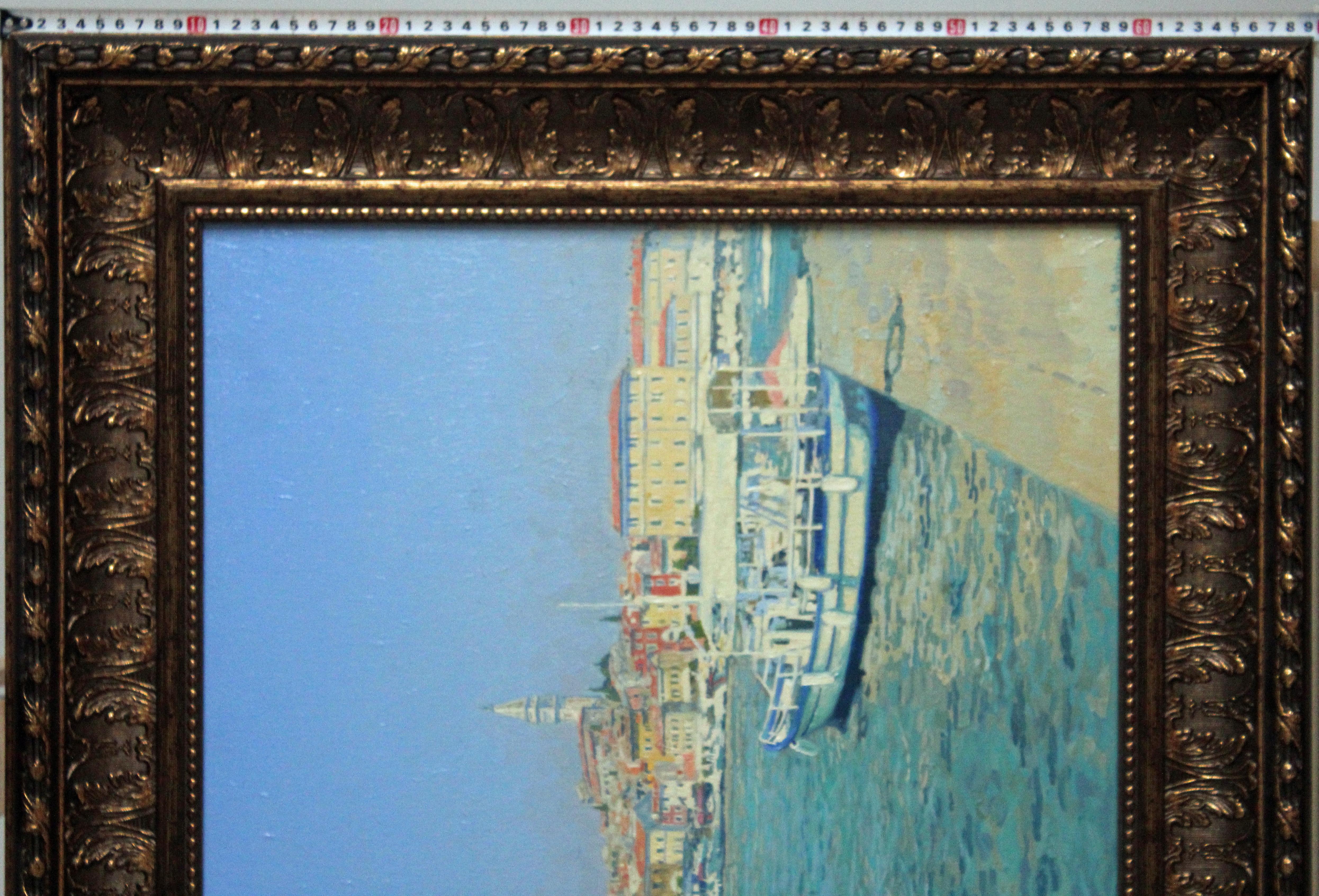 Rovinj. Croatia. Seascape oil painting large, framed, Original by Simon Kozhin For Sale 11