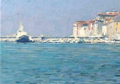 Rovinj. Croatia. Seascape oil painting large, framed, Original by Simon Kozhin