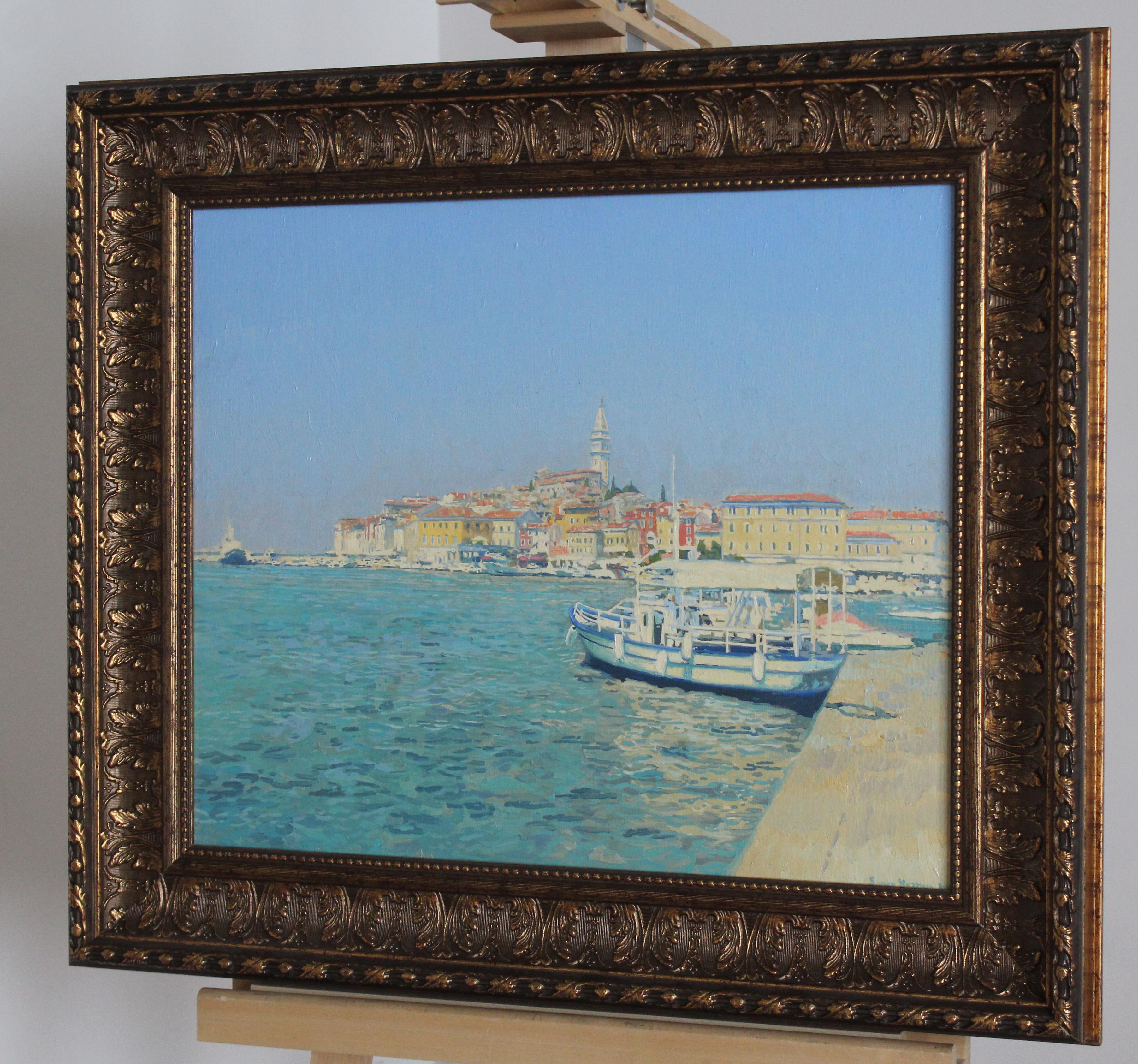 Rovinj. Croatia. Seascape oil painting large, framed, Original by Simon Kozhin For Sale 8
