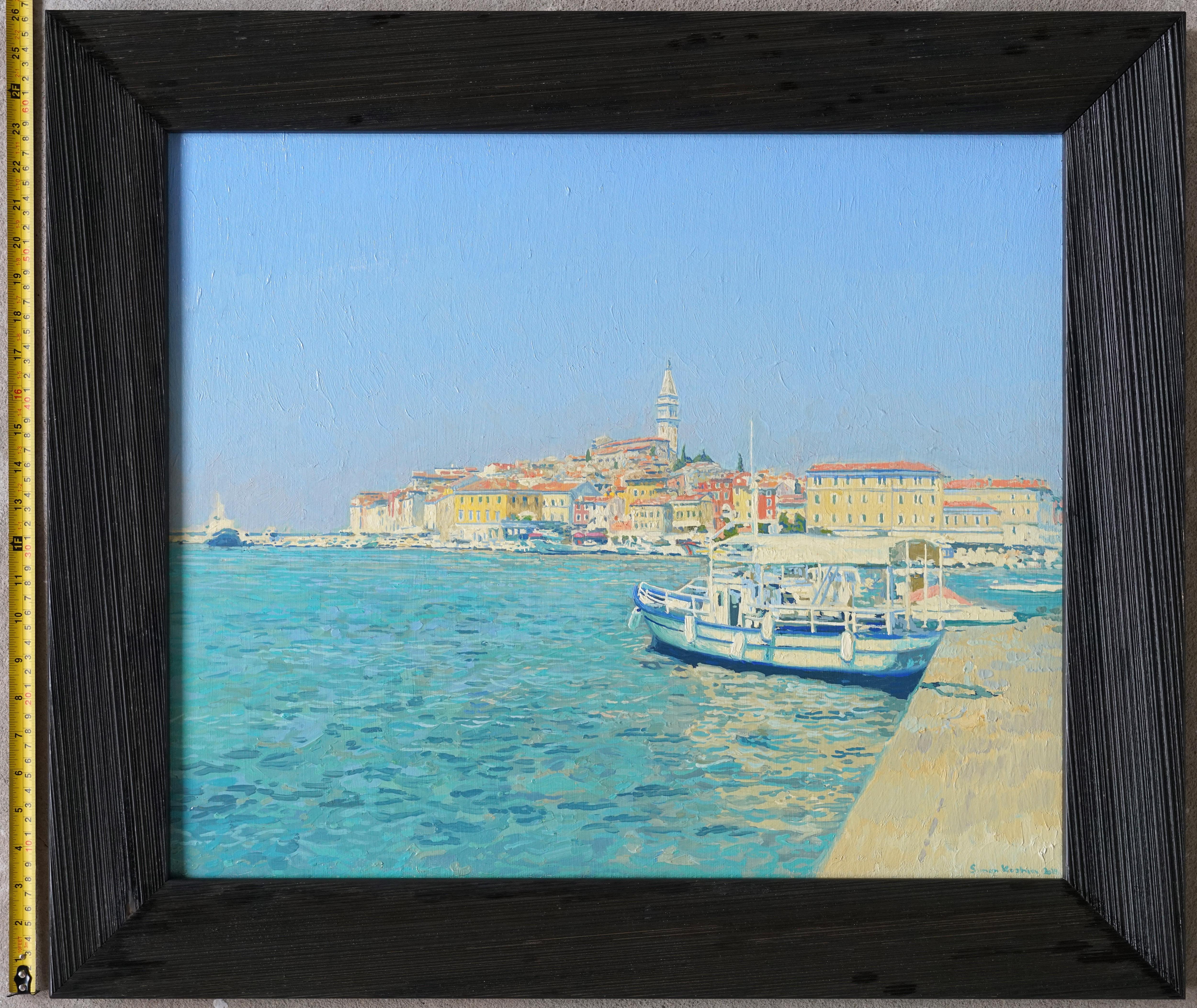 Rovinj. Kroatien. Meereslandschaft, Ölgemälde, groß, gerahmt, Original von Simon Kozhin im Angebot 10