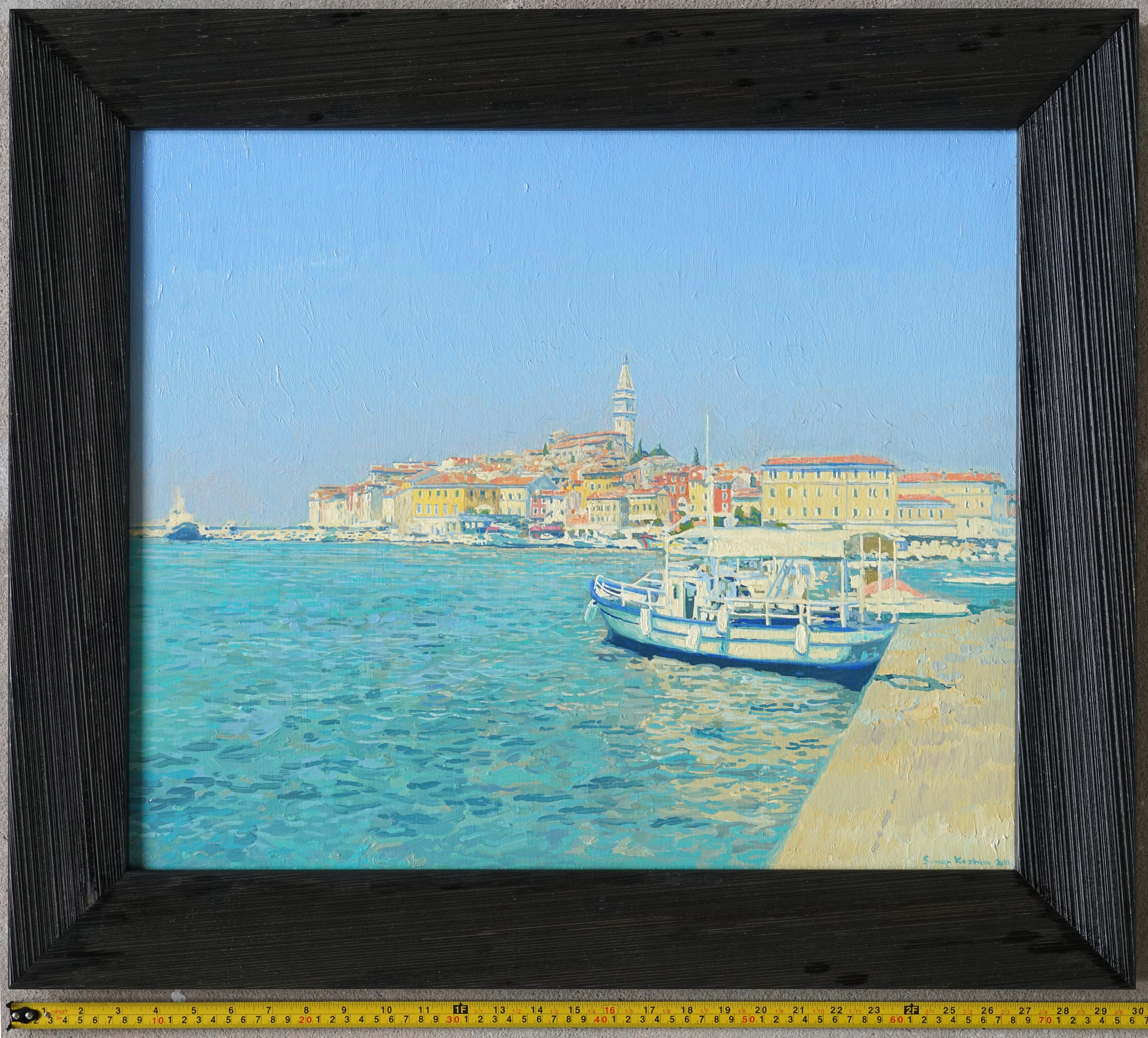 Rovinj. Kroatien. Meereslandschaft, Ölgemälde, groß, gerahmt, Original von Simon Kozhin im Angebot 11