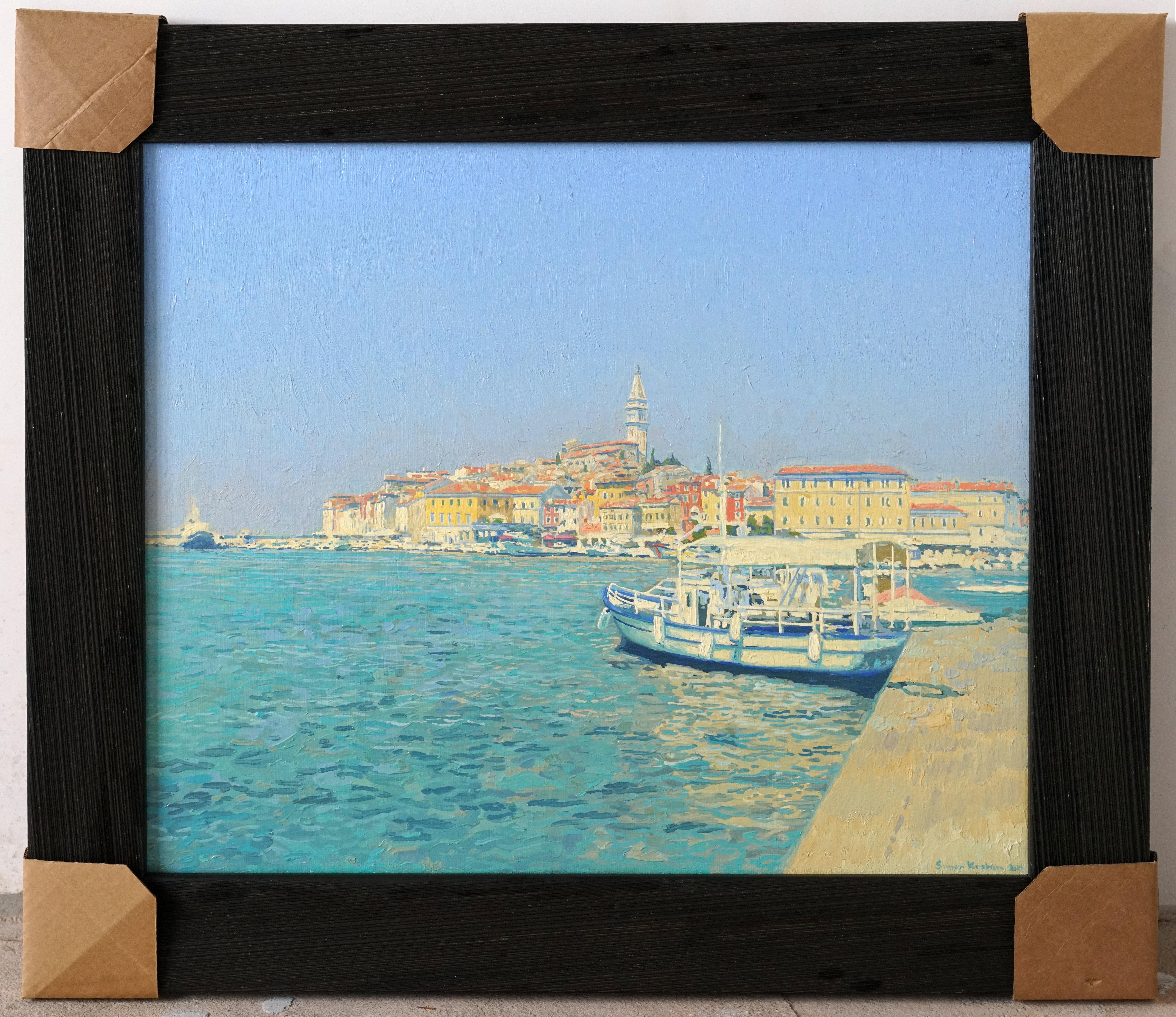 Rovinj. Kroatien. Meereslandschaft, Ölgemälde, groß, gerahmt, Original von Simon Kozhin im Angebot 12