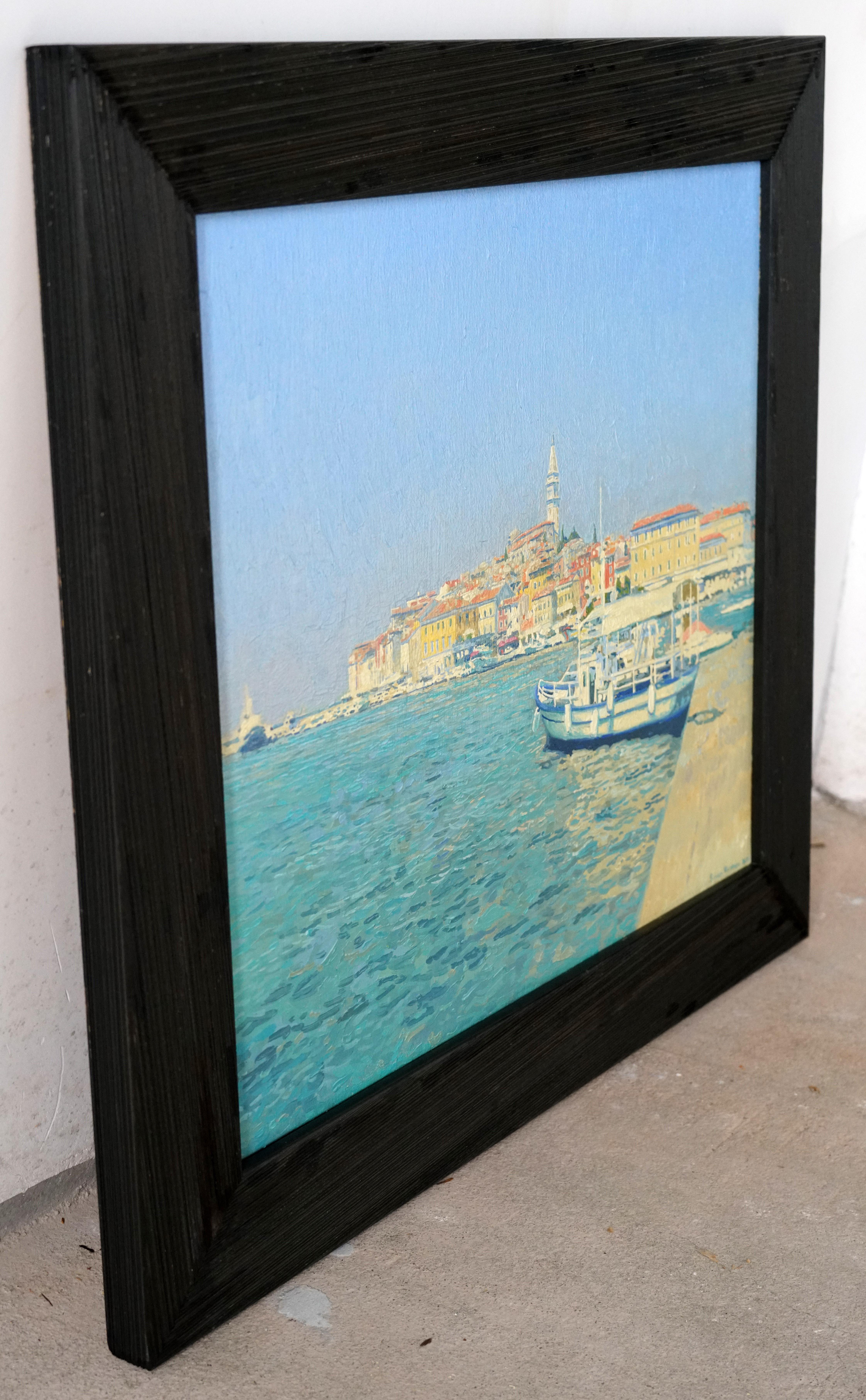 Rovinj. Kroatien. Meereslandschaft, Ölgemälde, groß, gerahmt, Original von Simon Kozhin im Angebot 14