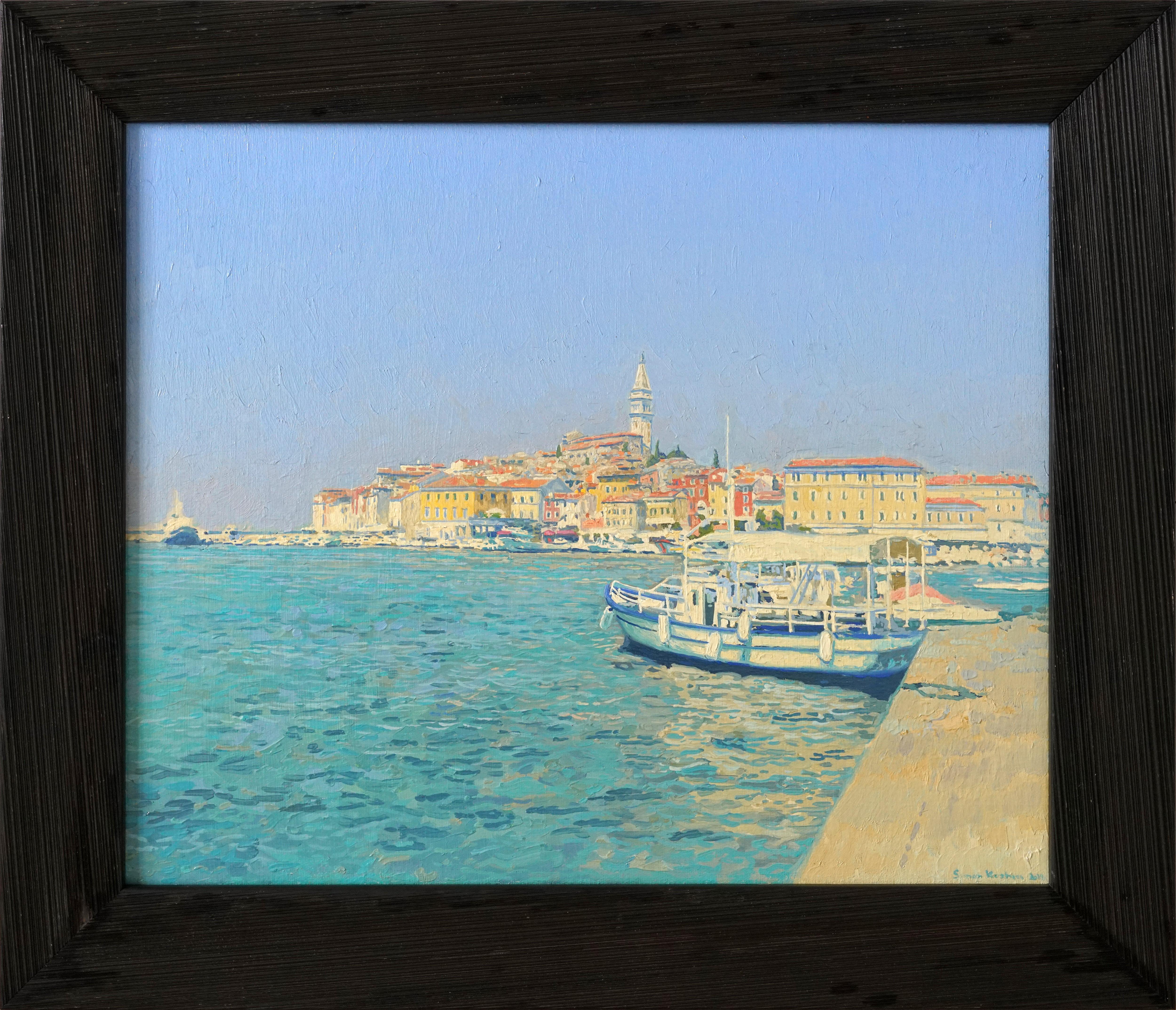 Rovinj. Kroatien. Meereslandschaft, Ölgemälde, groß, gerahmt, Original von Simon Kozhin im Angebot 7