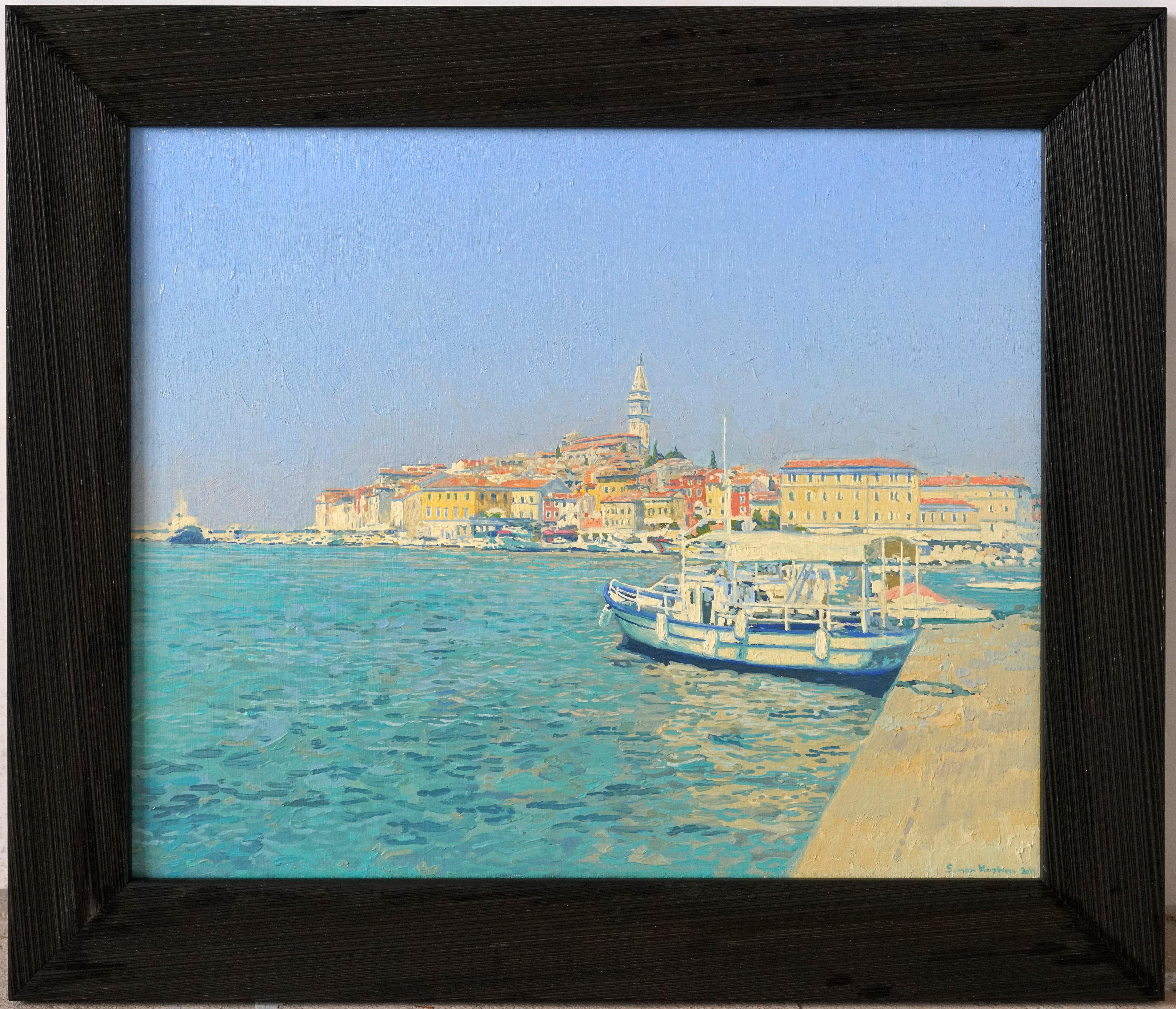 Rovinj. Kroatien. Meereslandschaft, Ölgemälde, groß, gerahmt, Original von Simon Kozhin im Angebot 8