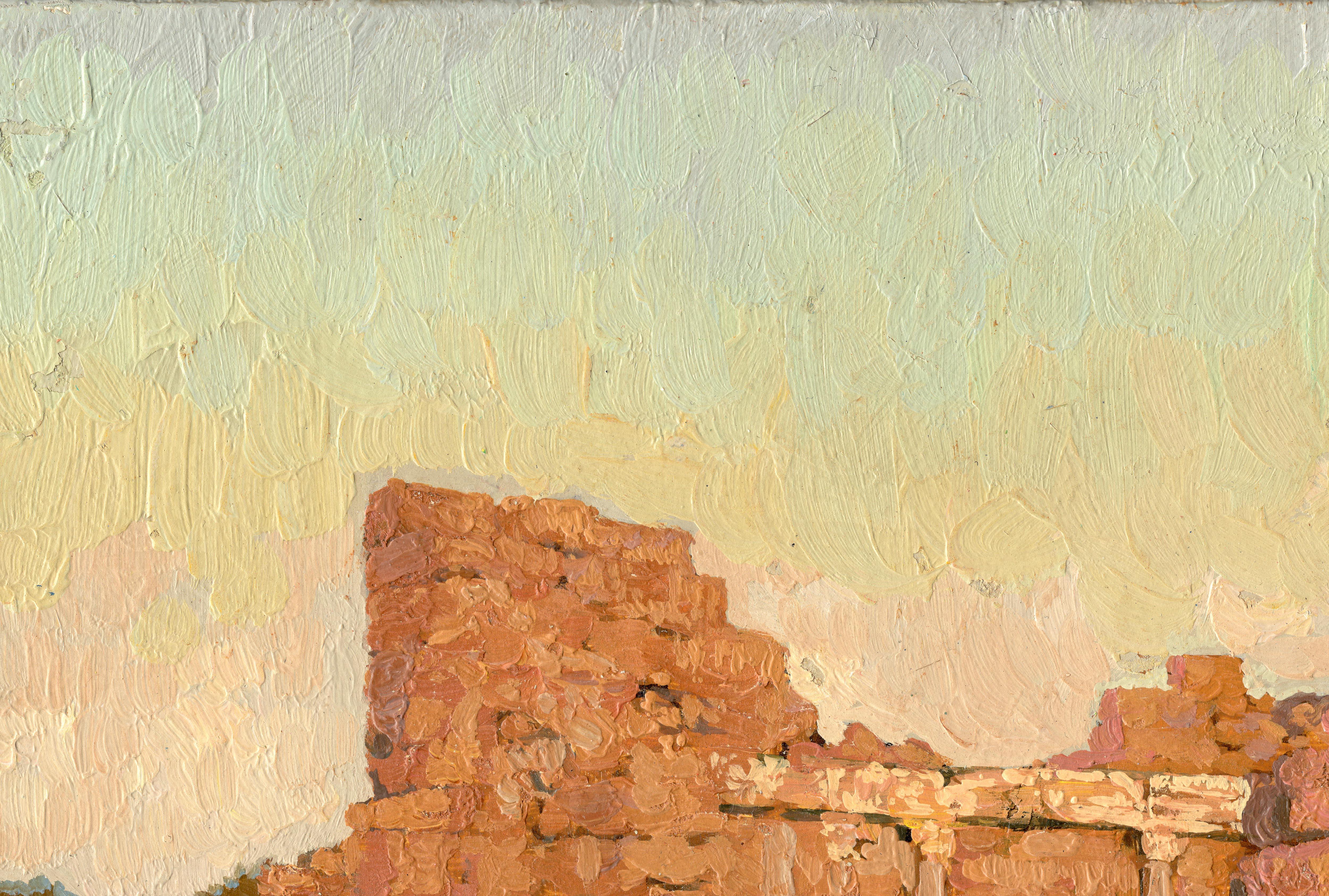 Ruin. Side at sunset - Painting by Simon Kozhin