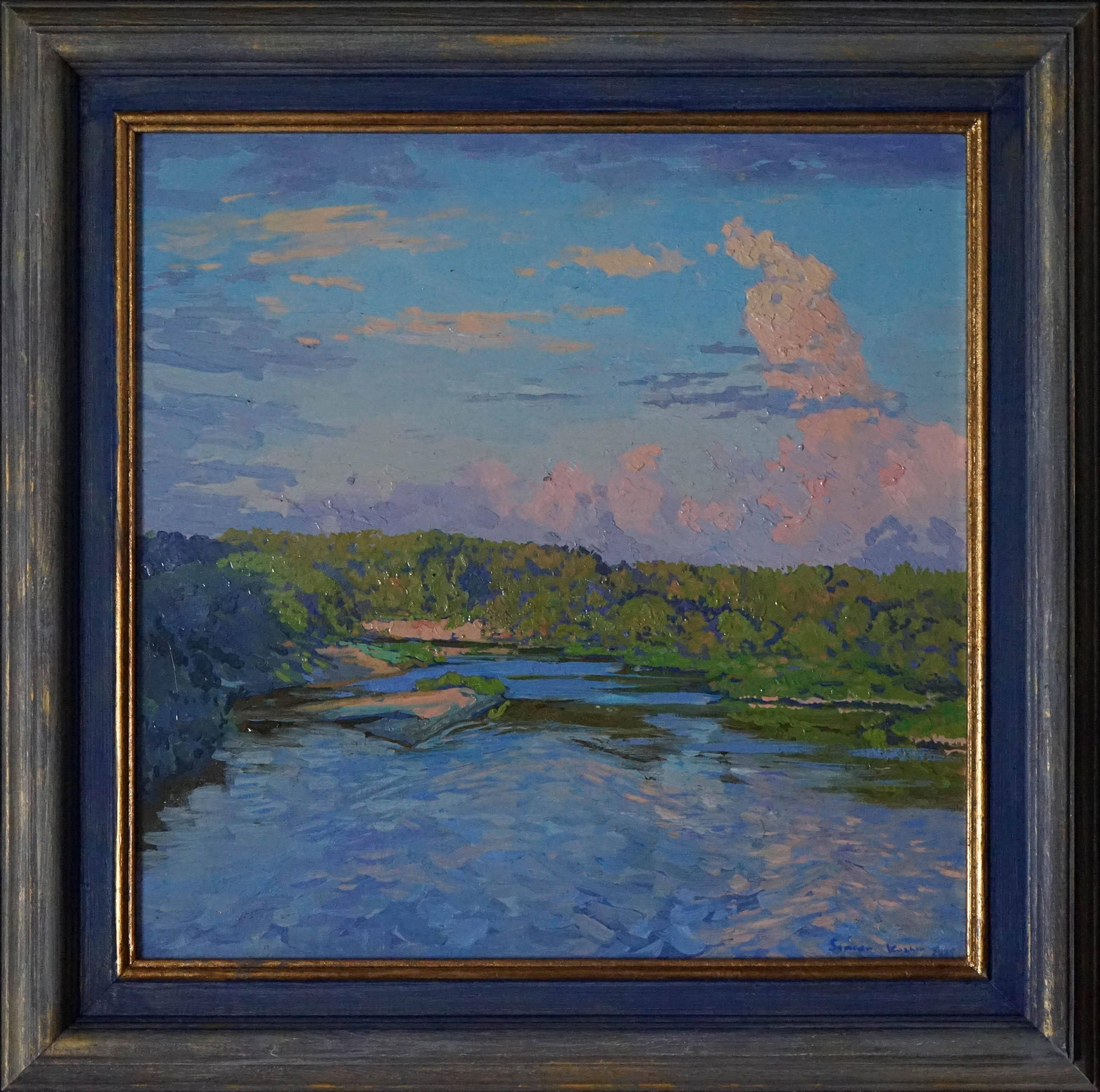 Silent evening. The Luh river For Sale 1