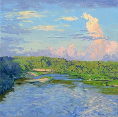 Soirée silencieuse. La rivière Luh