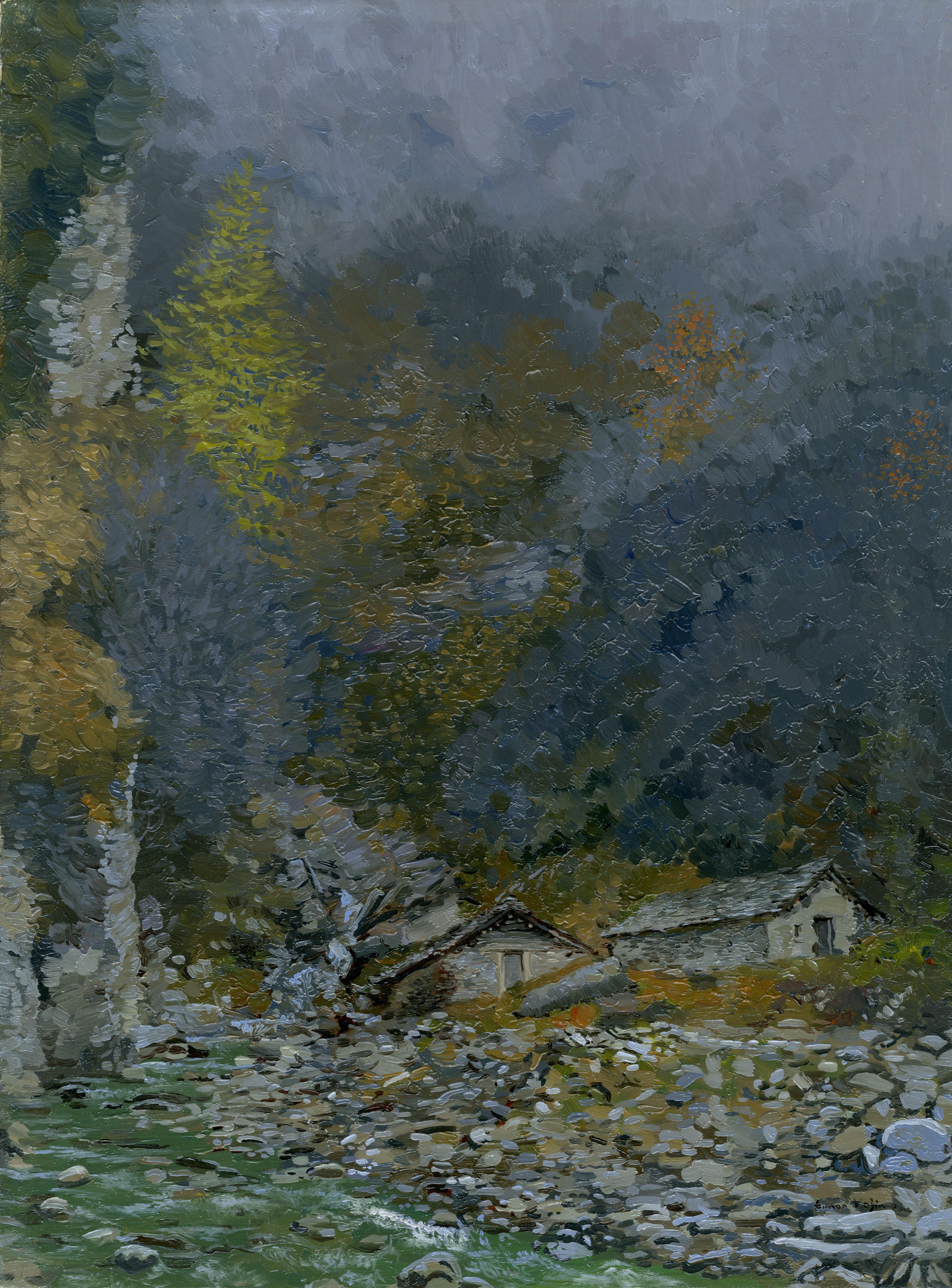 Simon Kozhin Landscape Painting - Sils Maria. Izola