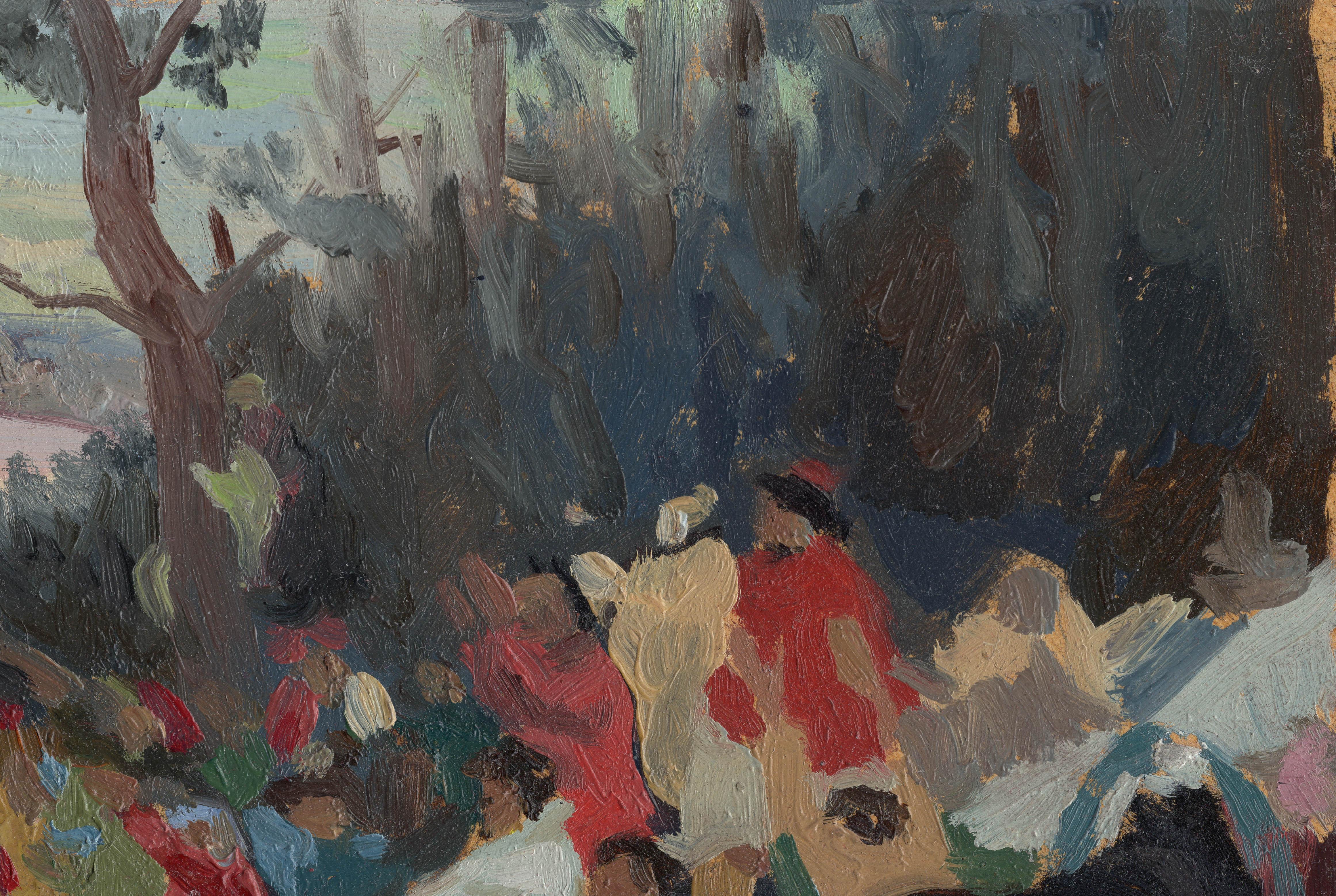 Skizze. Fasching. Dem Winter Lebewohl sagen. XVII. Jahrhundert (Impressionismus), Painting, von Simon Kozhin