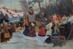 Sketch. Shrovetide. Farewell to winter. XVII century