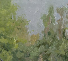 Spring at Kamenka River - Impressionist Oil Painting on Cardboard