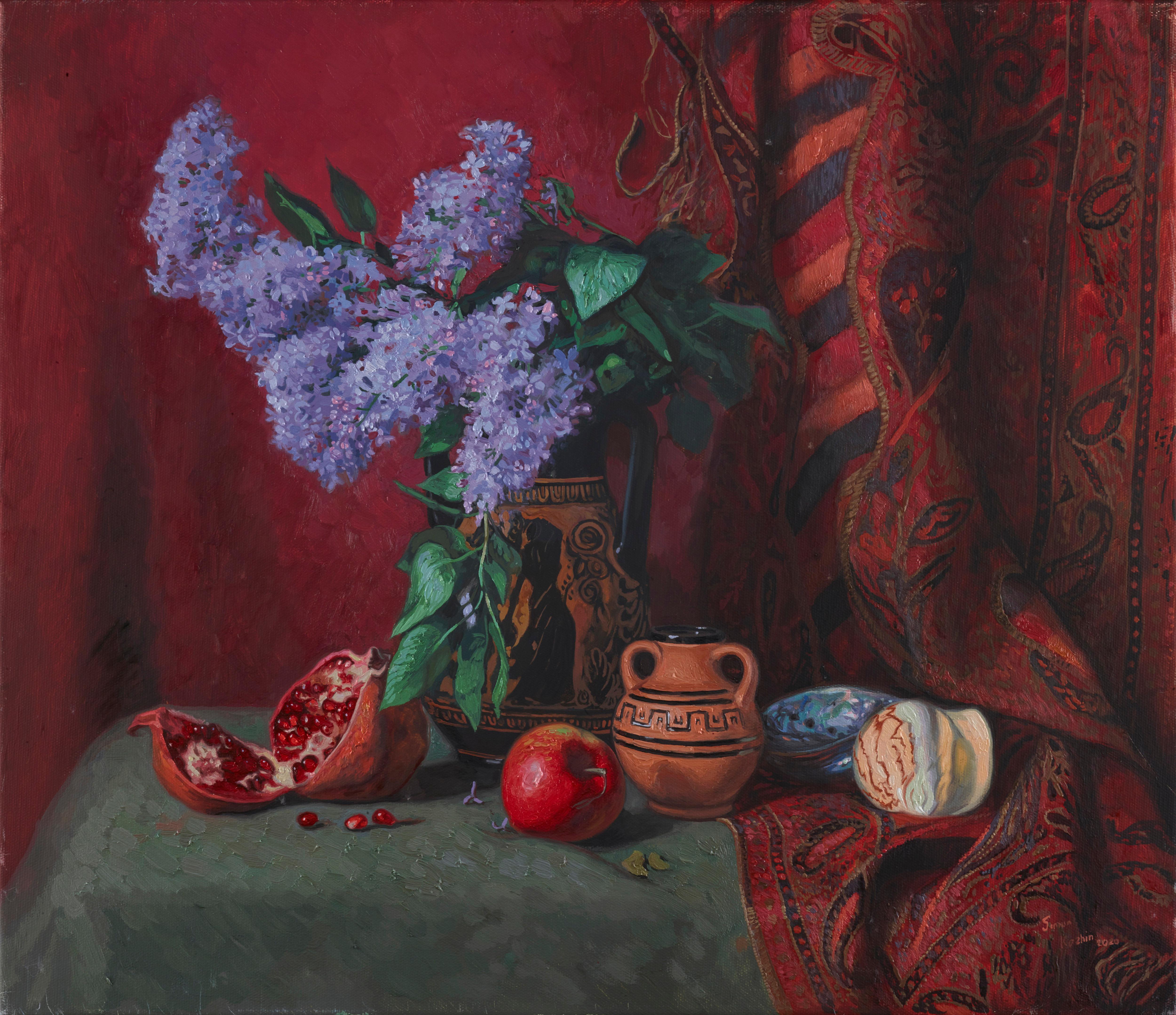 Simon Kozhin Still-Life Painting - Still life with lilacs