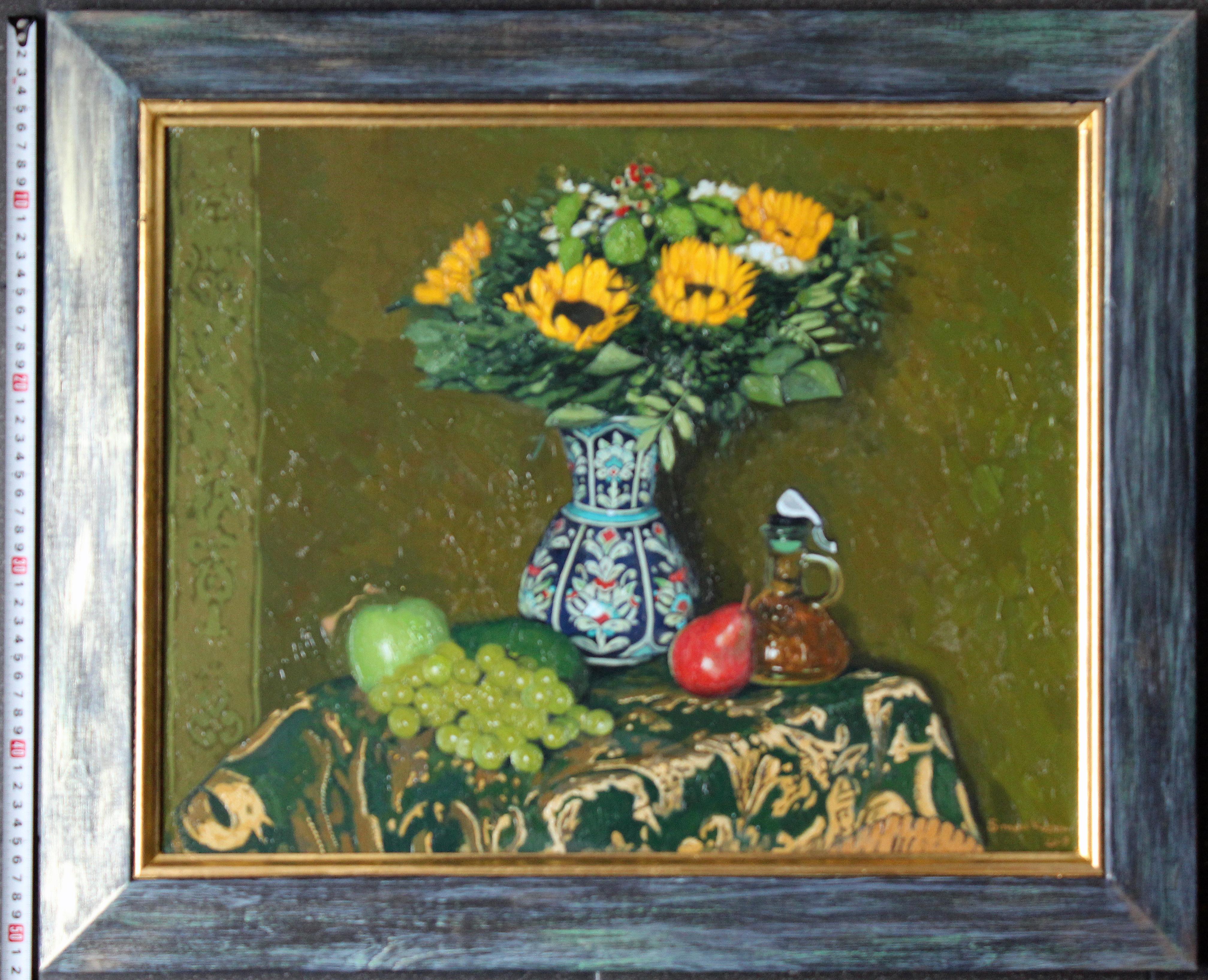 Still life with sunflowers For Sale 8