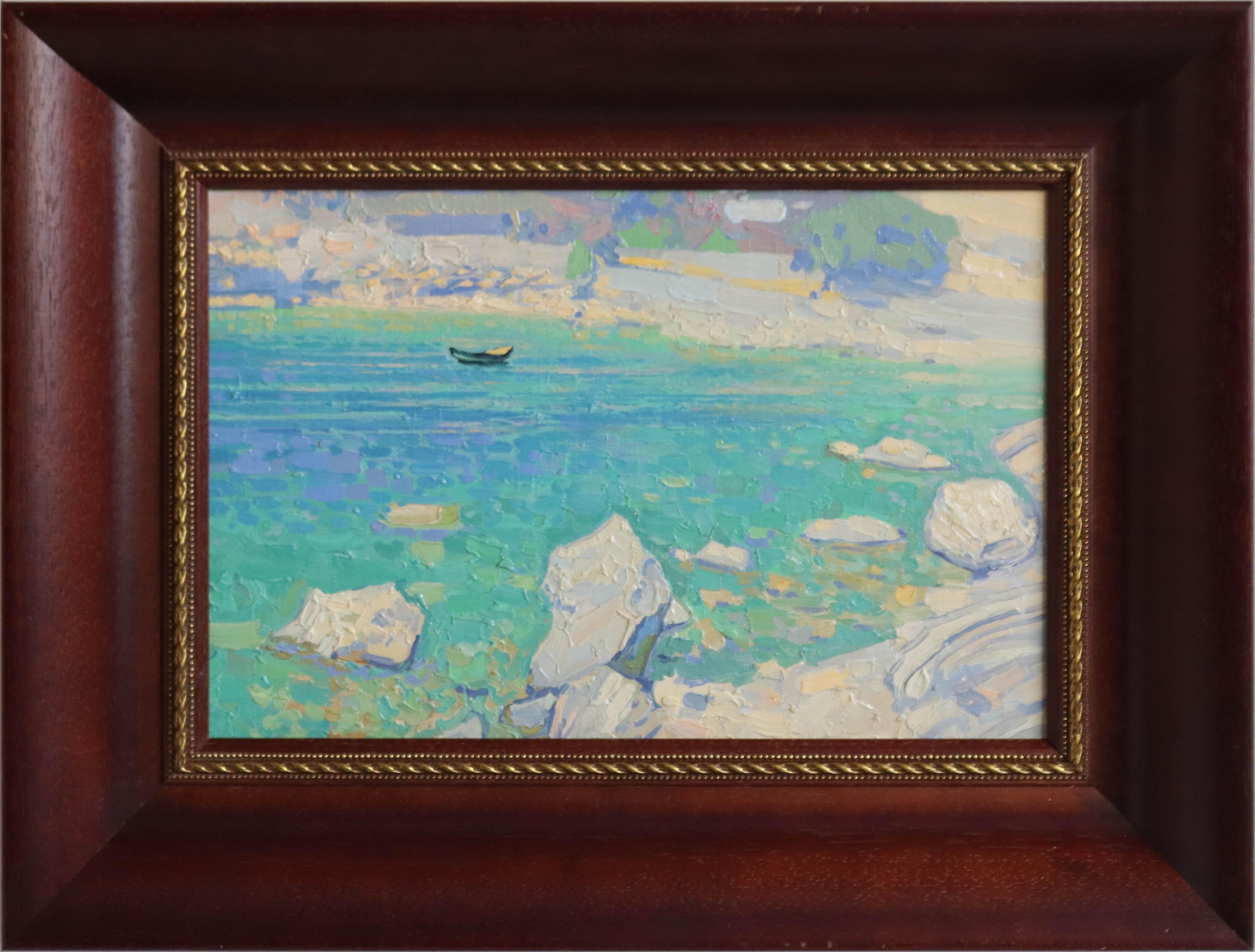 Steine und ein Boot im Angebot 1