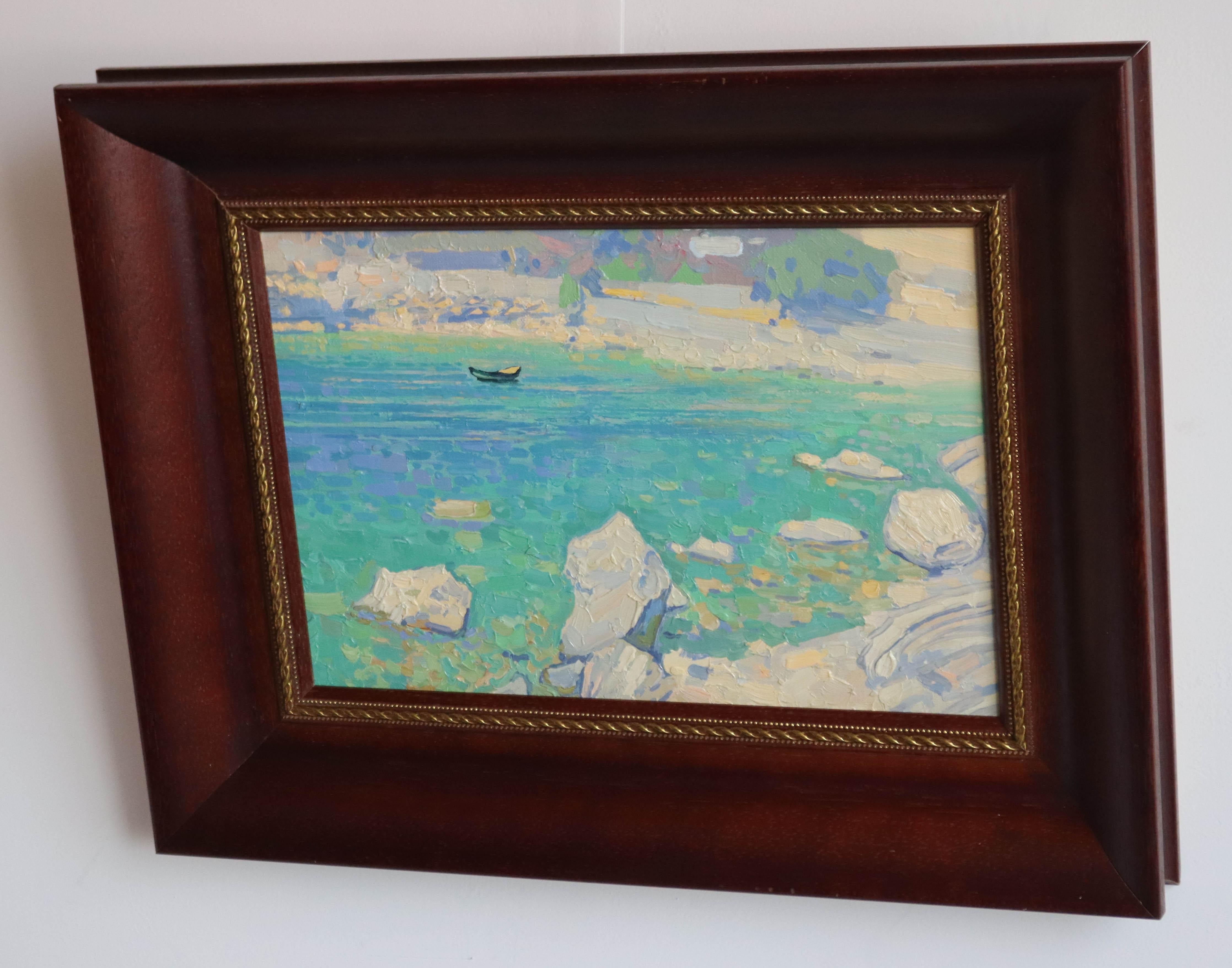 Steine und ein Boot im Angebot 2