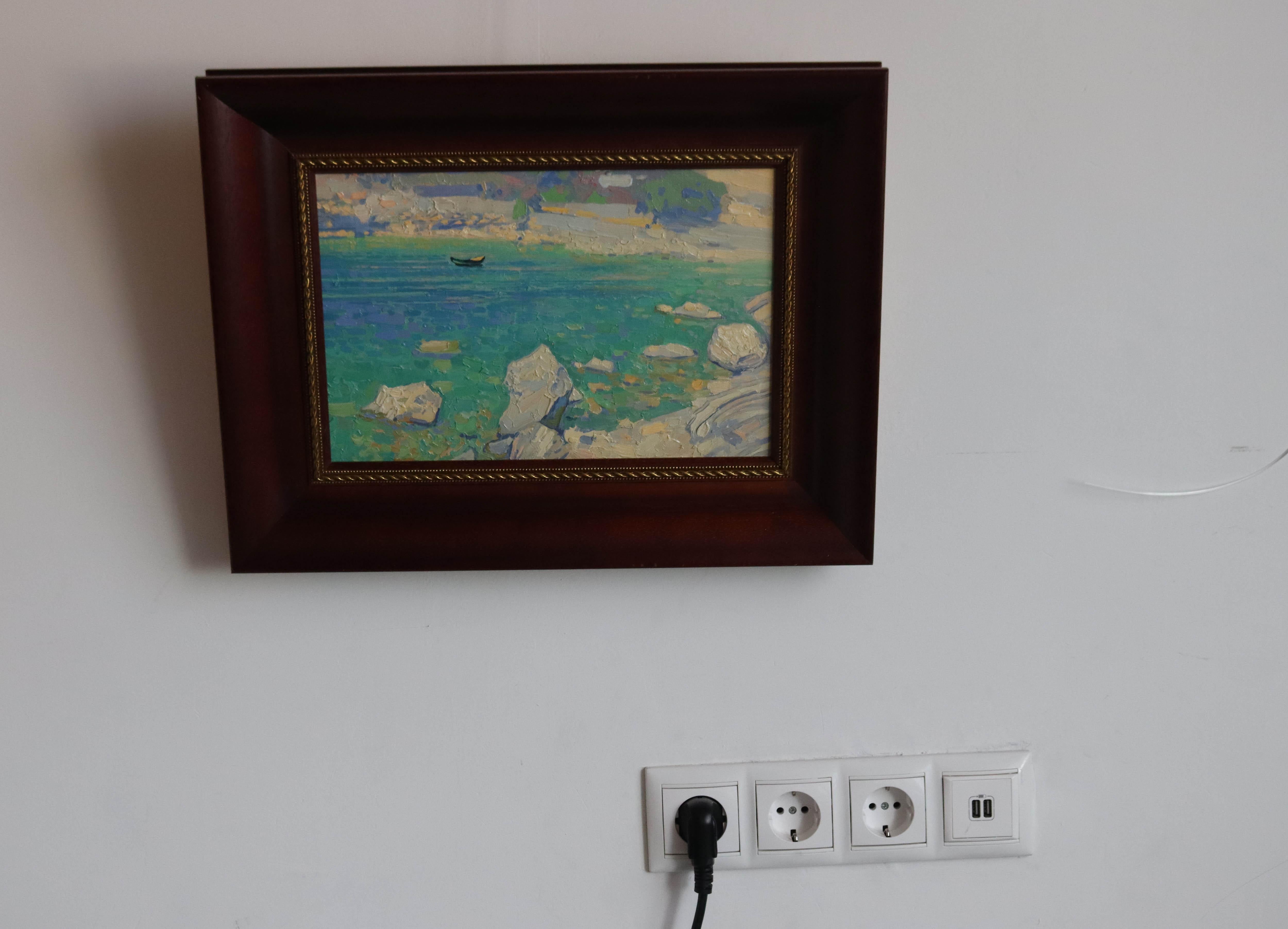 Steine und ein Boot im Angebot 3