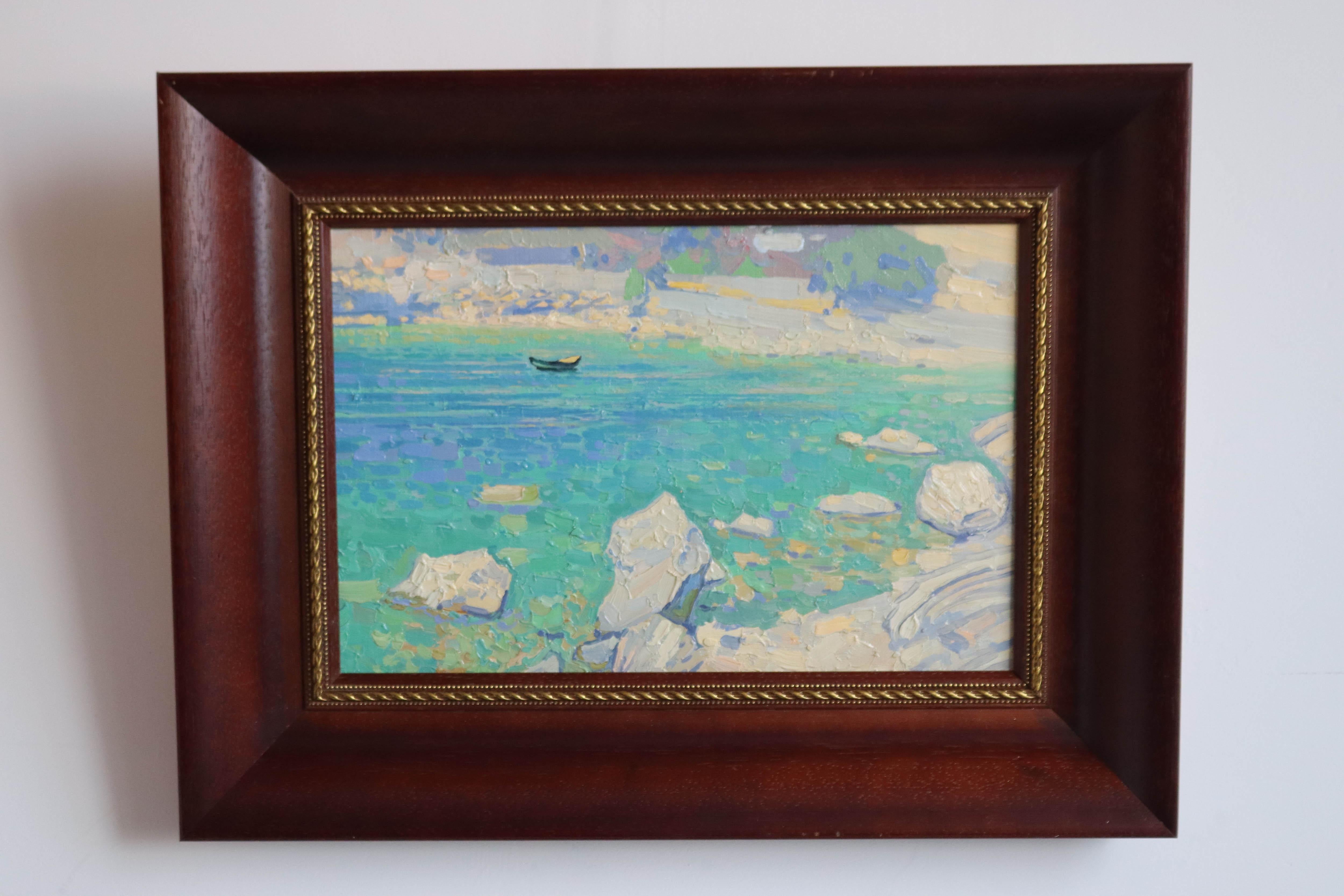 Steine und ein Boot im Angebot 4