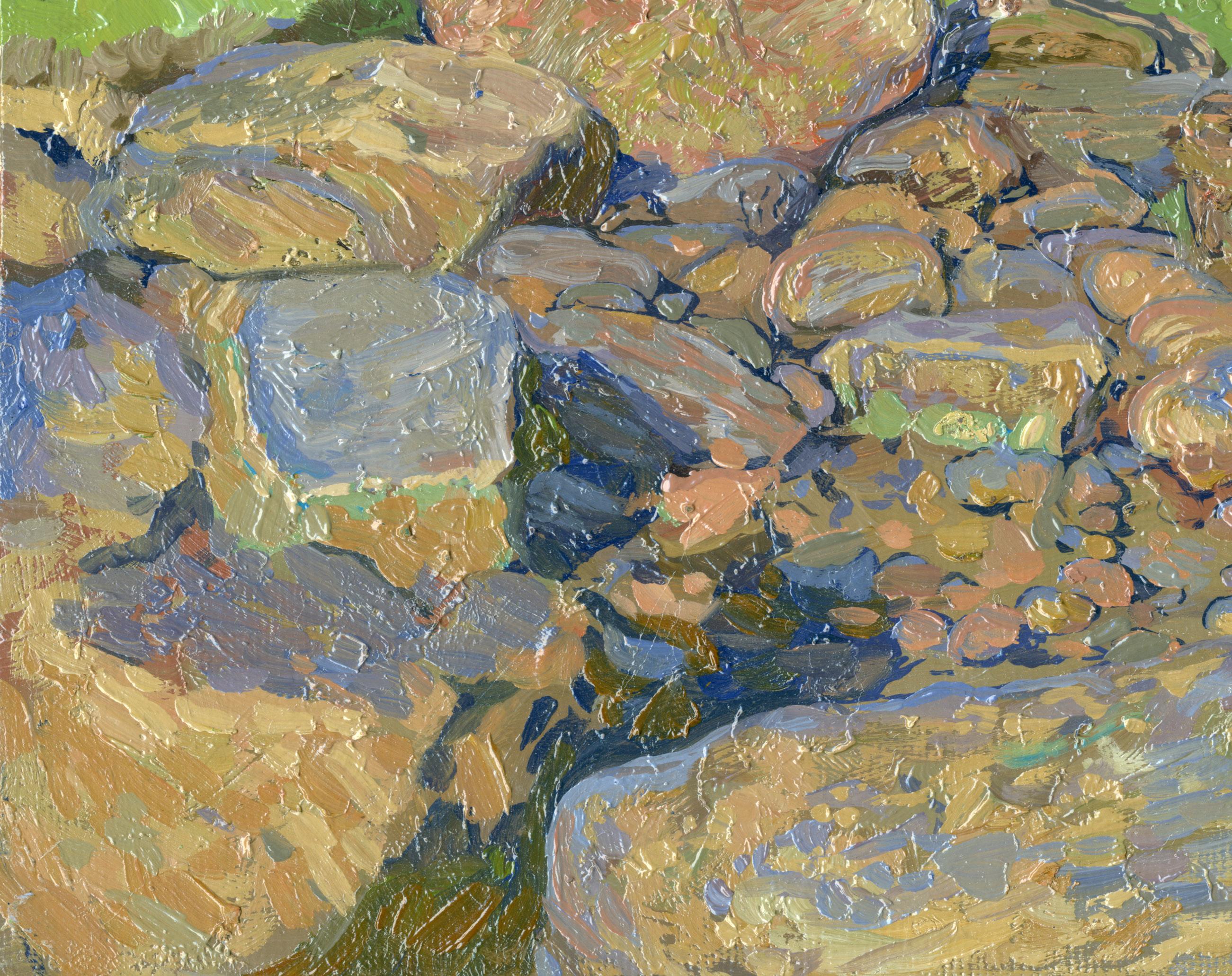 Piedras - Landscape Painting Marrón de Simon Kozhin