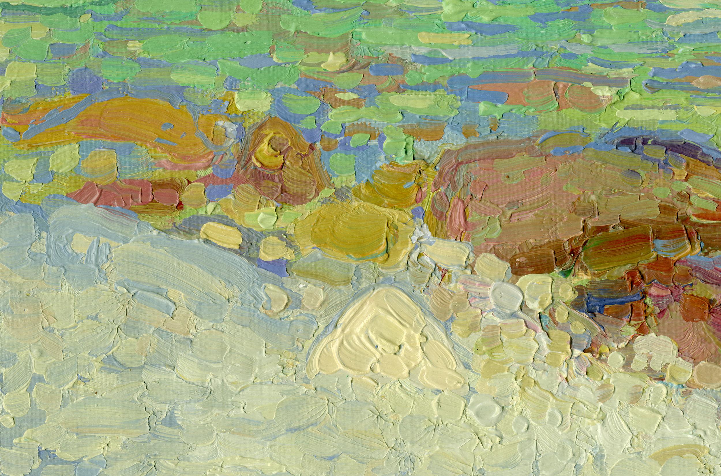 Steine (Grau), Landscape Painting, von Simon Kozhin