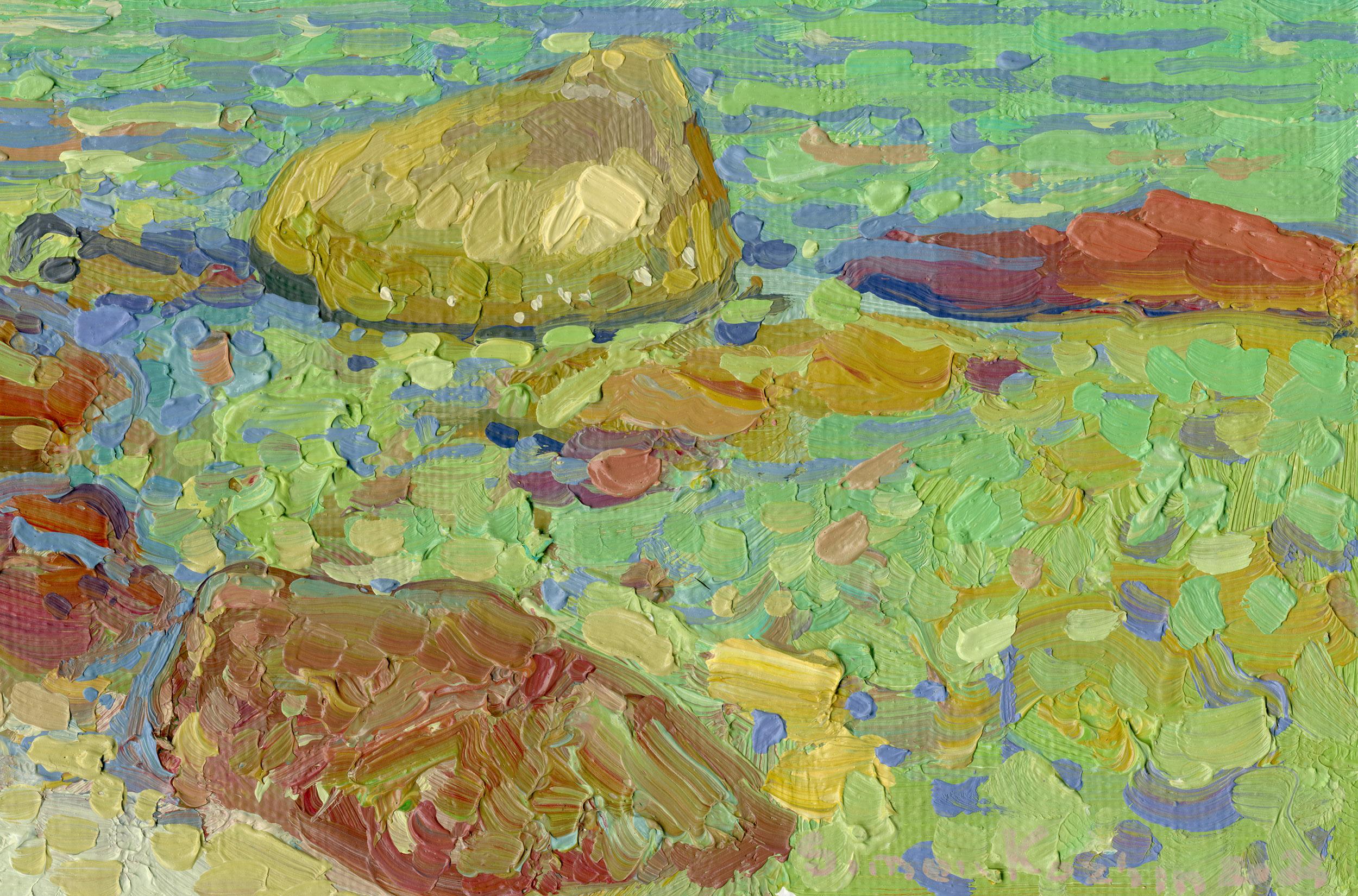 Dieses einfache Luftbild zeigt eine helle, felsige Küstenlandschaft in der Türkei und fängt die ruhige Schönheit der sonnenverwöhnten Küste von Turunc ein. Die Abstufung des Wassers von lebhaftem Türkis zu tieferem Blau vermittelt auf gekonnte Weise