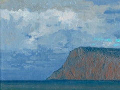 Storm at sea. Cape Kuron Impressionism painting 2012 Oil on canvas on board New