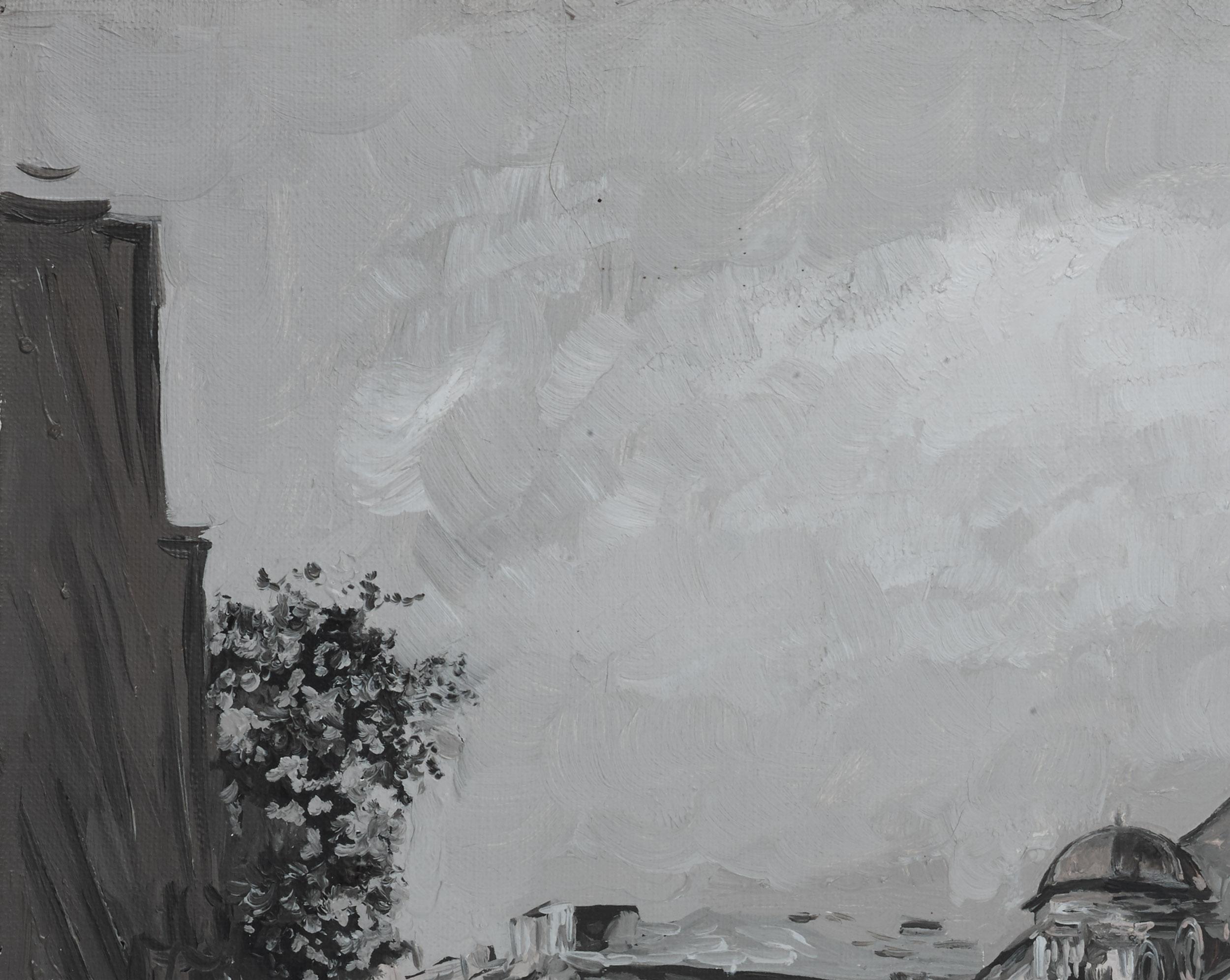 Street in Moscow - Painting by Simon Kozhin