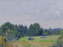 Tournesols et bains dans le village de Kruptsovo