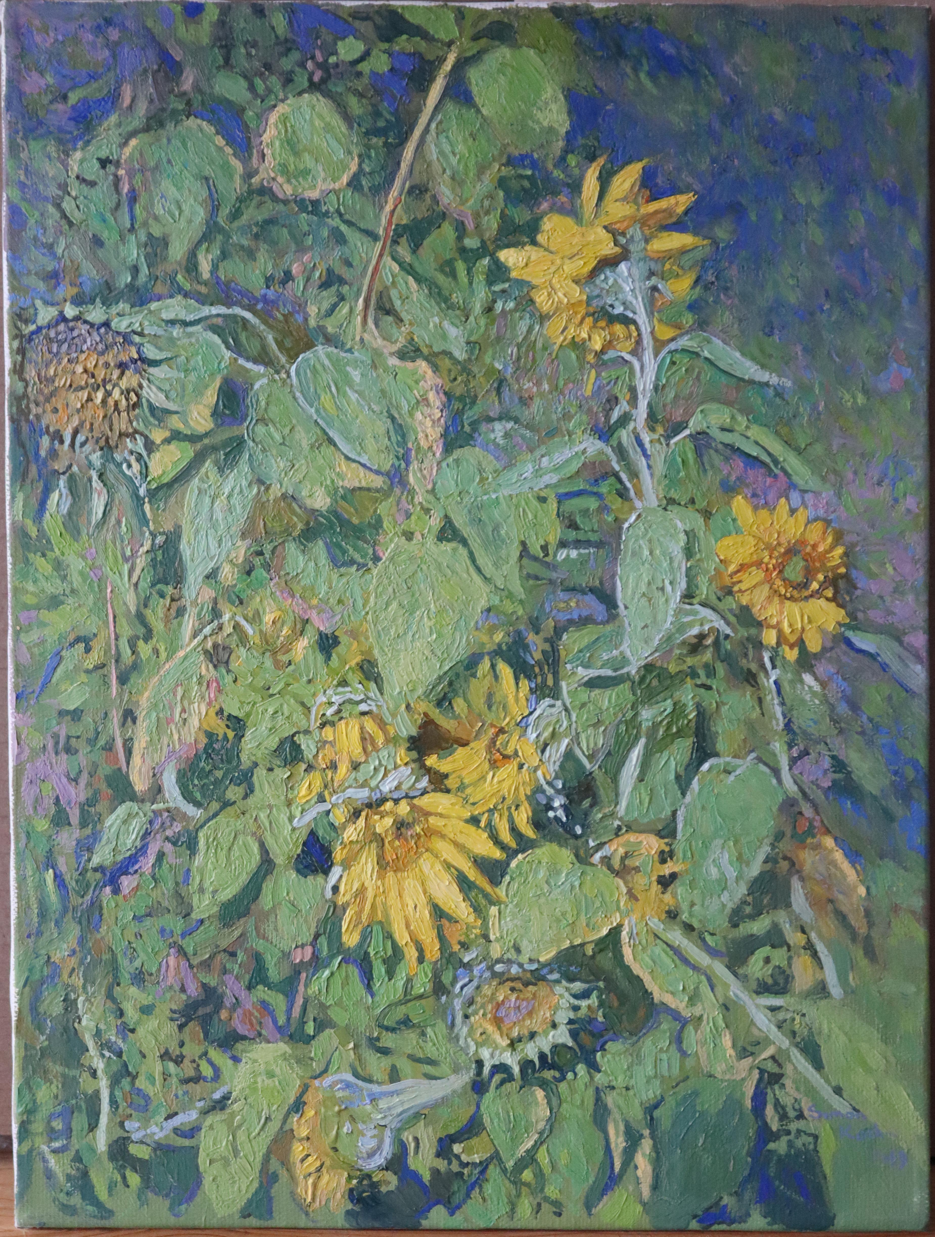 Sunflowers - Painting by Simon Kozhin
