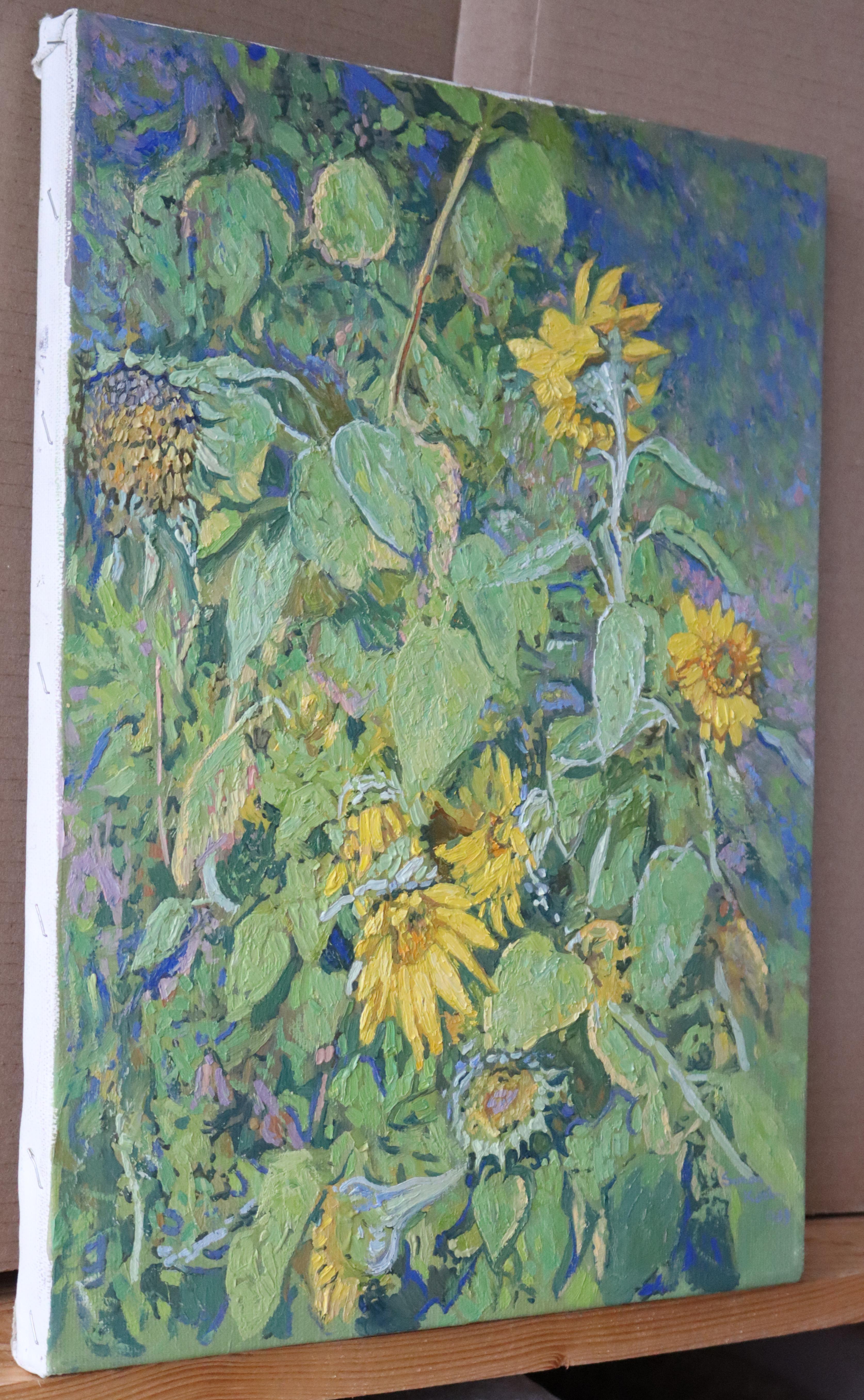 Sunflowers - Impressionist Painting by Simon Kozhin