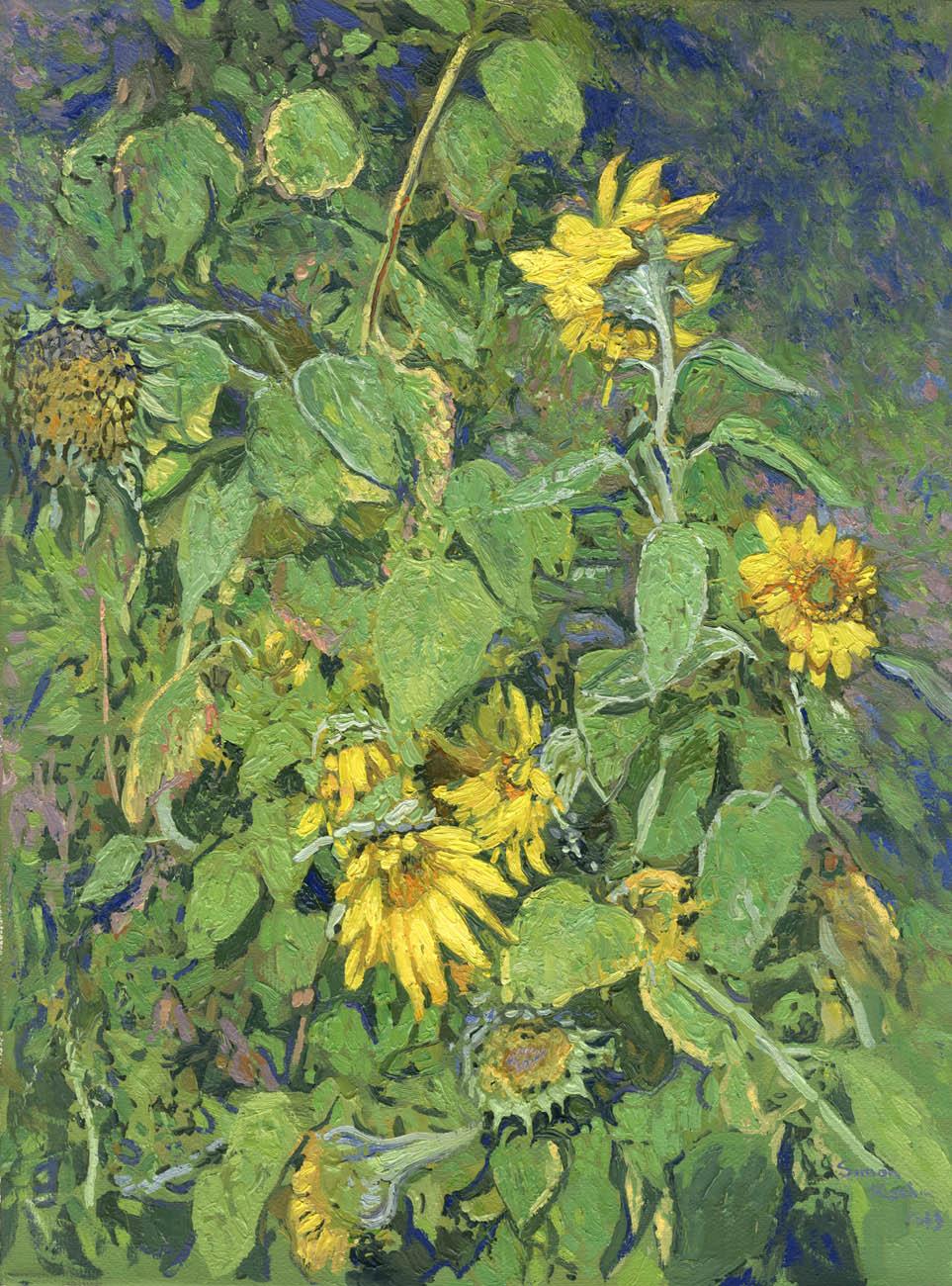 Simon Kozhin Landscape Painting - Sunflowers