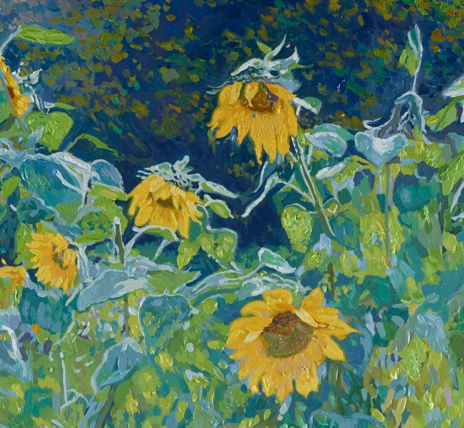 Sonnenblumen in Kolomenskoye (Impressionismus), Painting, von Simon Kozhin