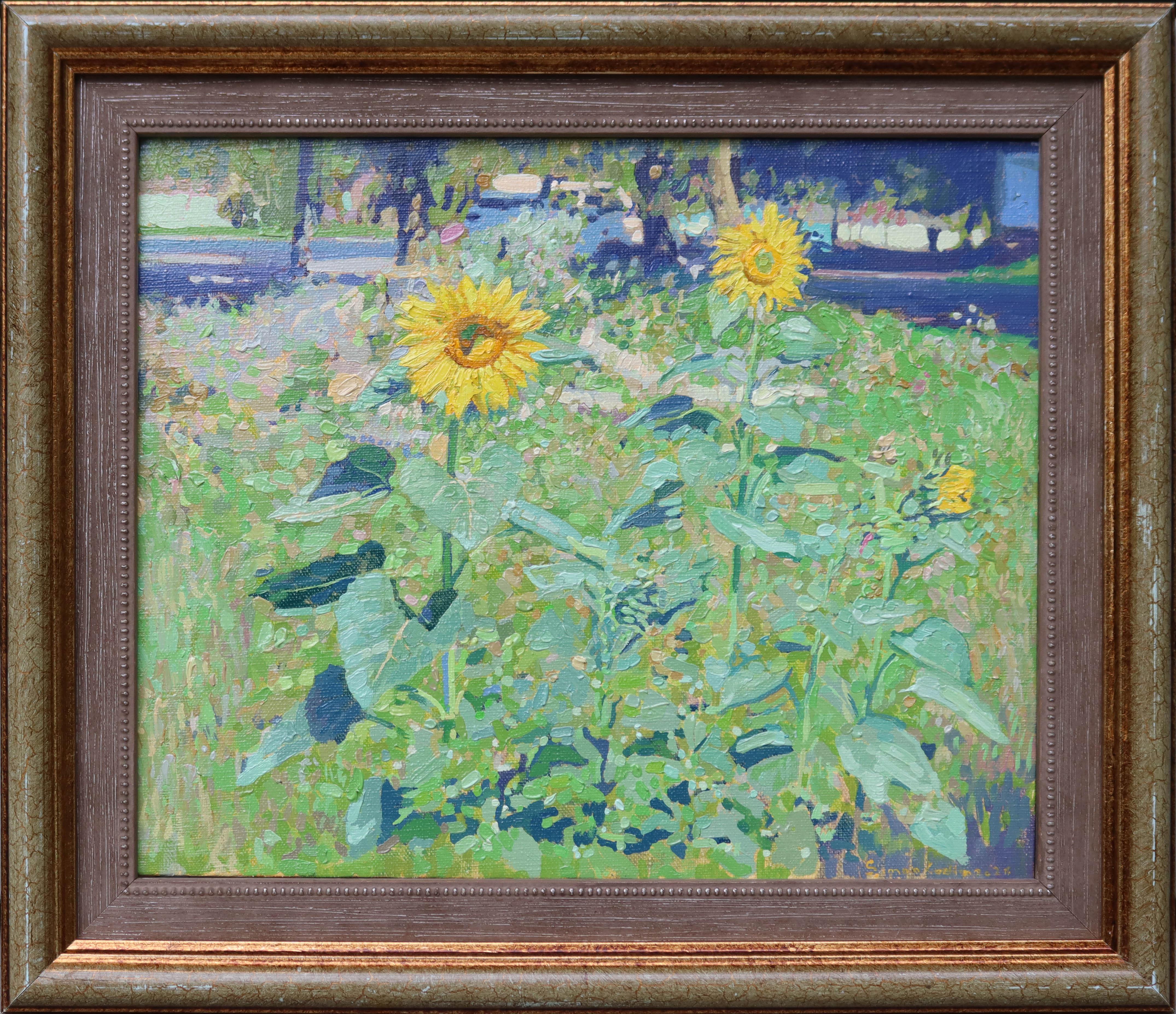 Sonnenblumen in Maryino im Angebot 1