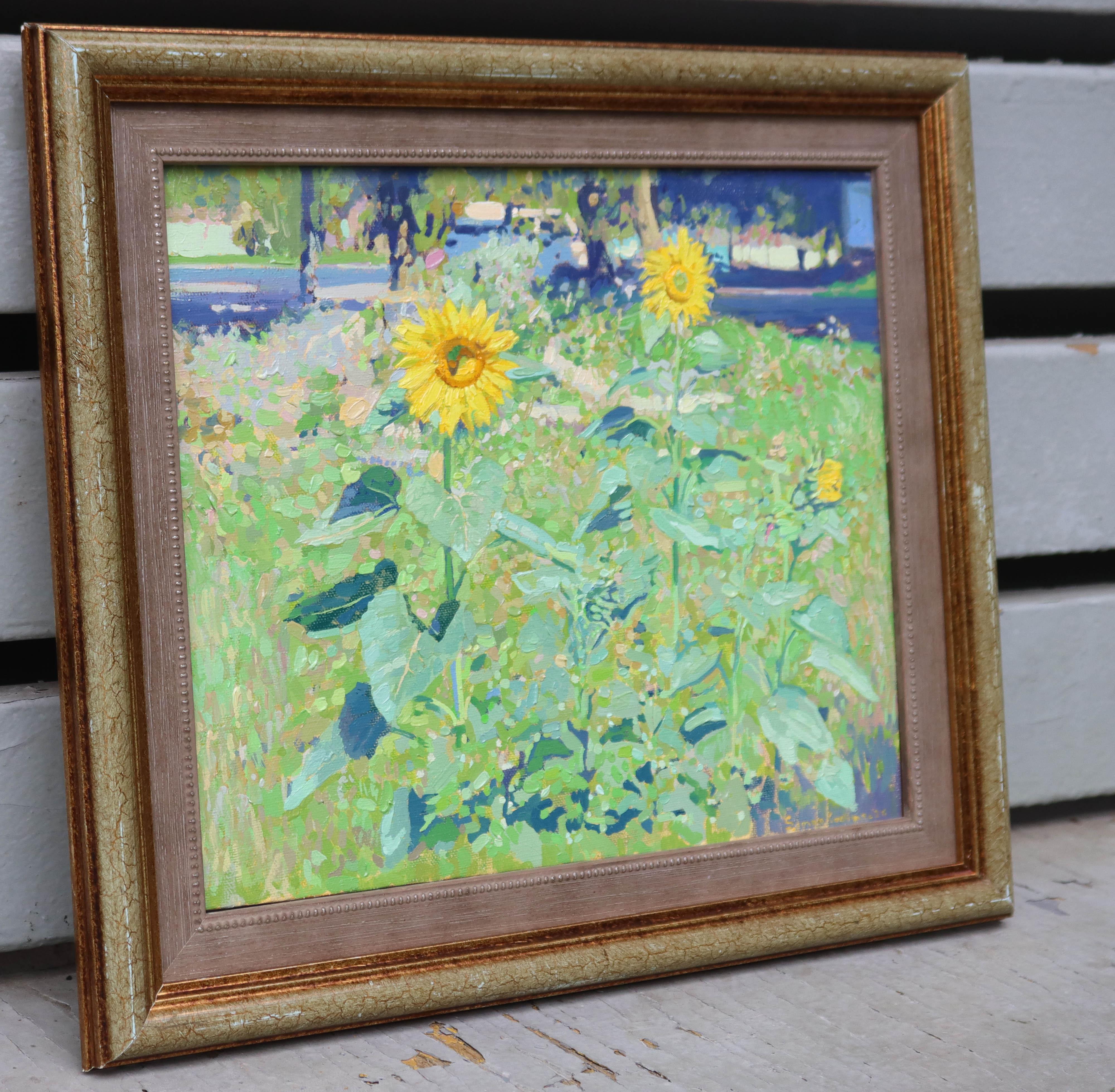 Sonnenblumen in Maryino im Angebot 3