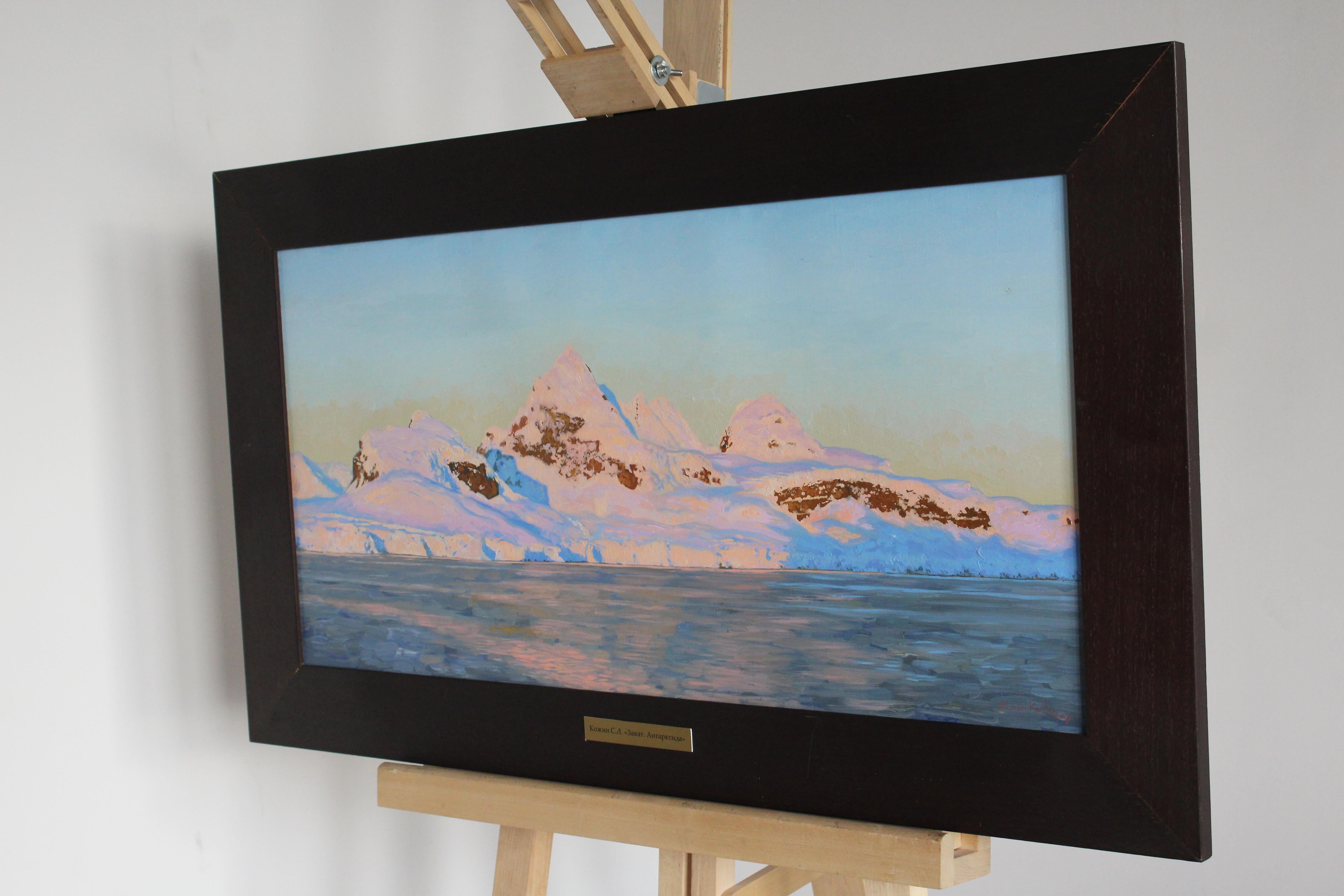 Tramonto - Landscape Painting Grigio di Simon Kozhin