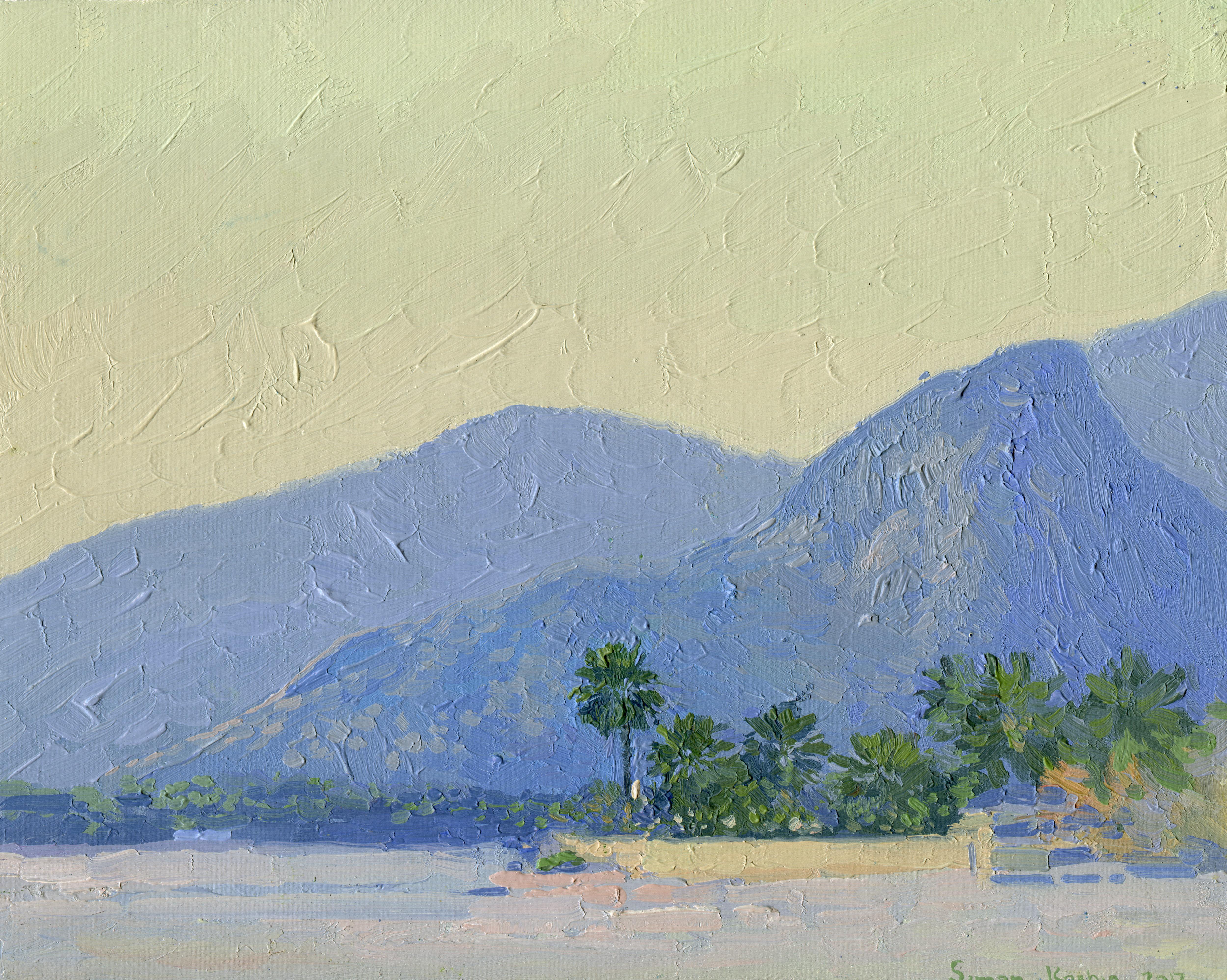 Sunset on Oludeniz Beach, Coastal Landscape Painting, Oil on Canvas