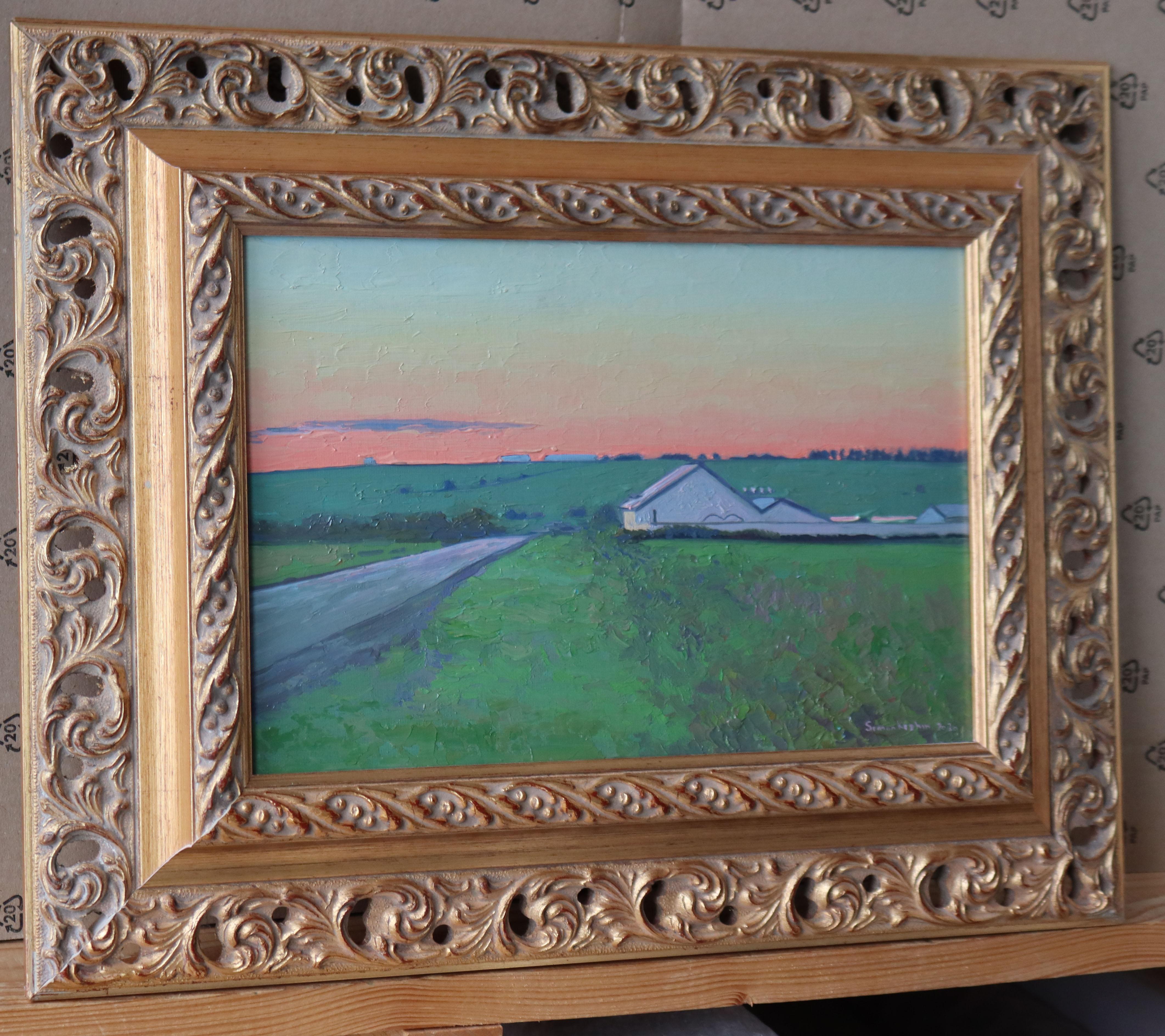Sunset on the farm - Impressionist Painting by Simon Kozhin