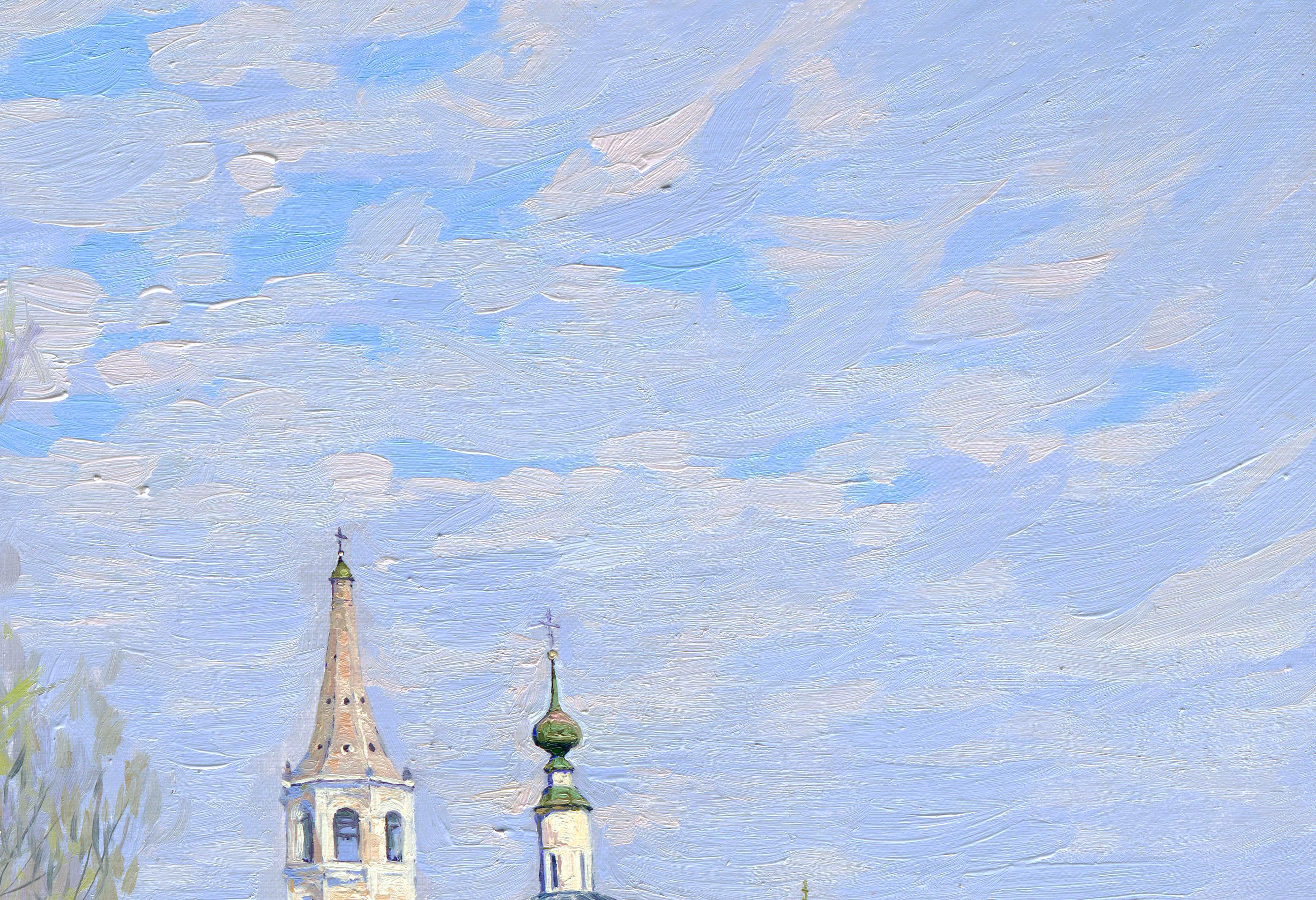 Suzdal. First green - Impressionist Painting by Simon Kozhin